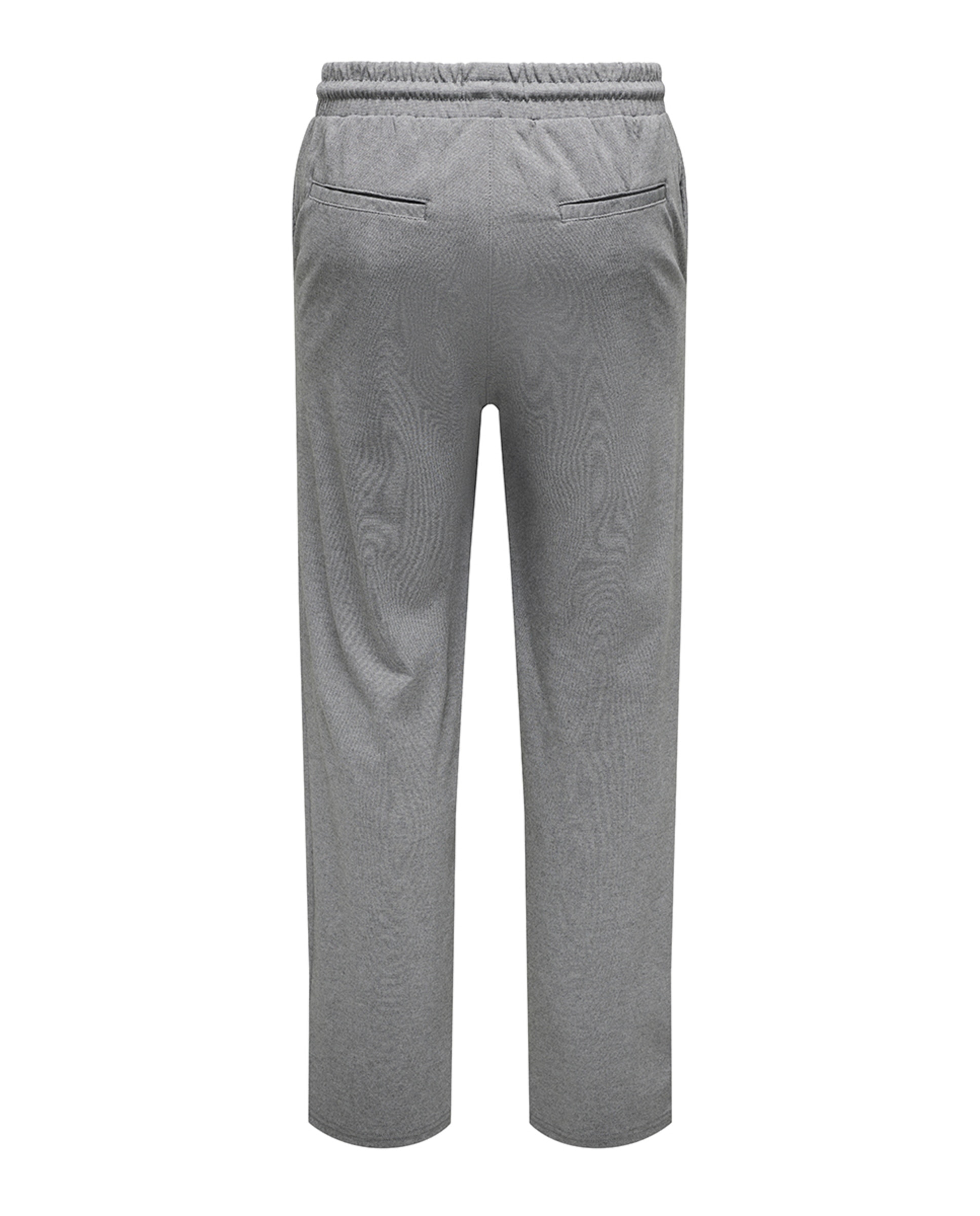 Calças com Cintura Elástica. Loose Fit Cinzento-7