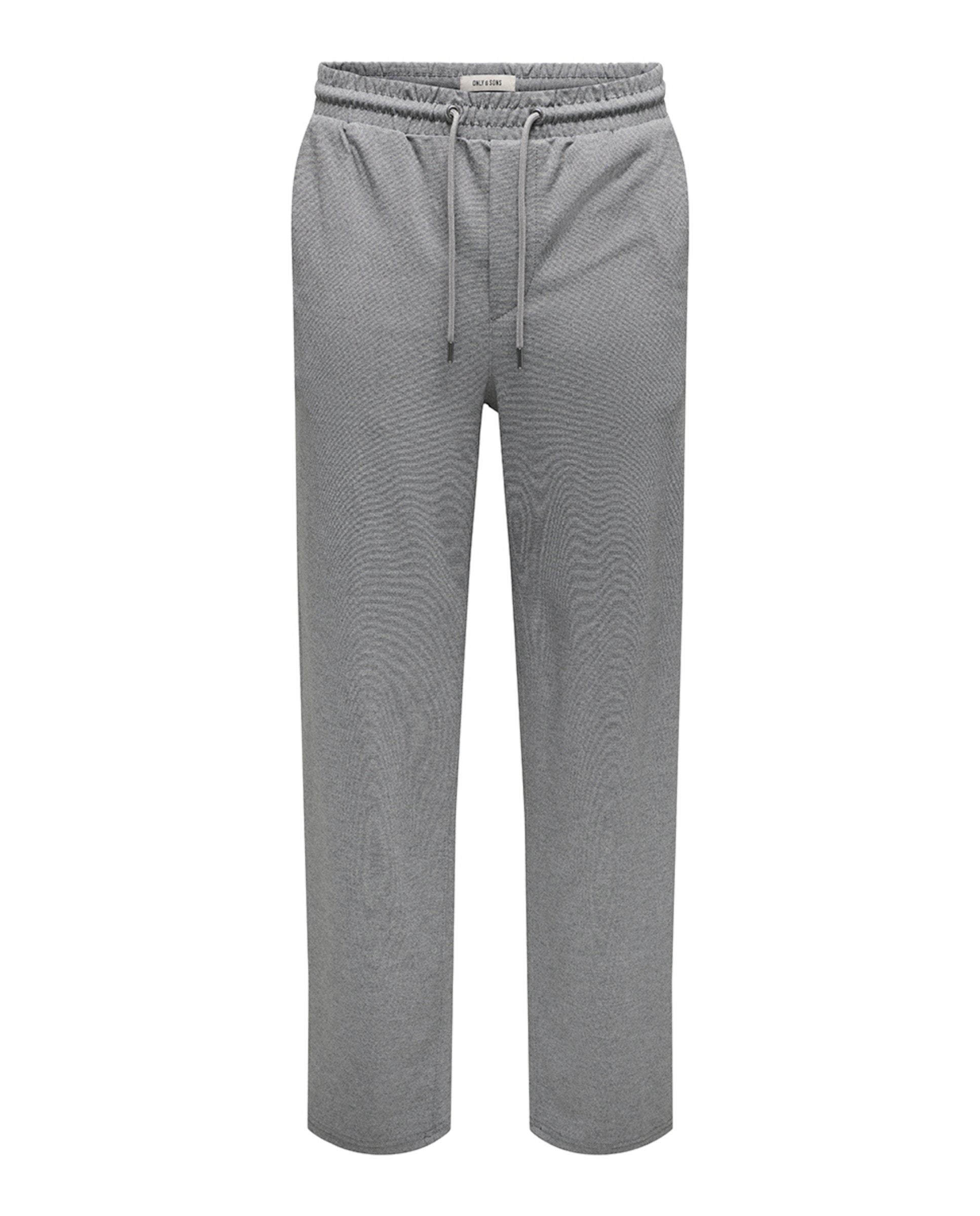 Calças com Cintura Elástica. Loose Fit Cinzento-6