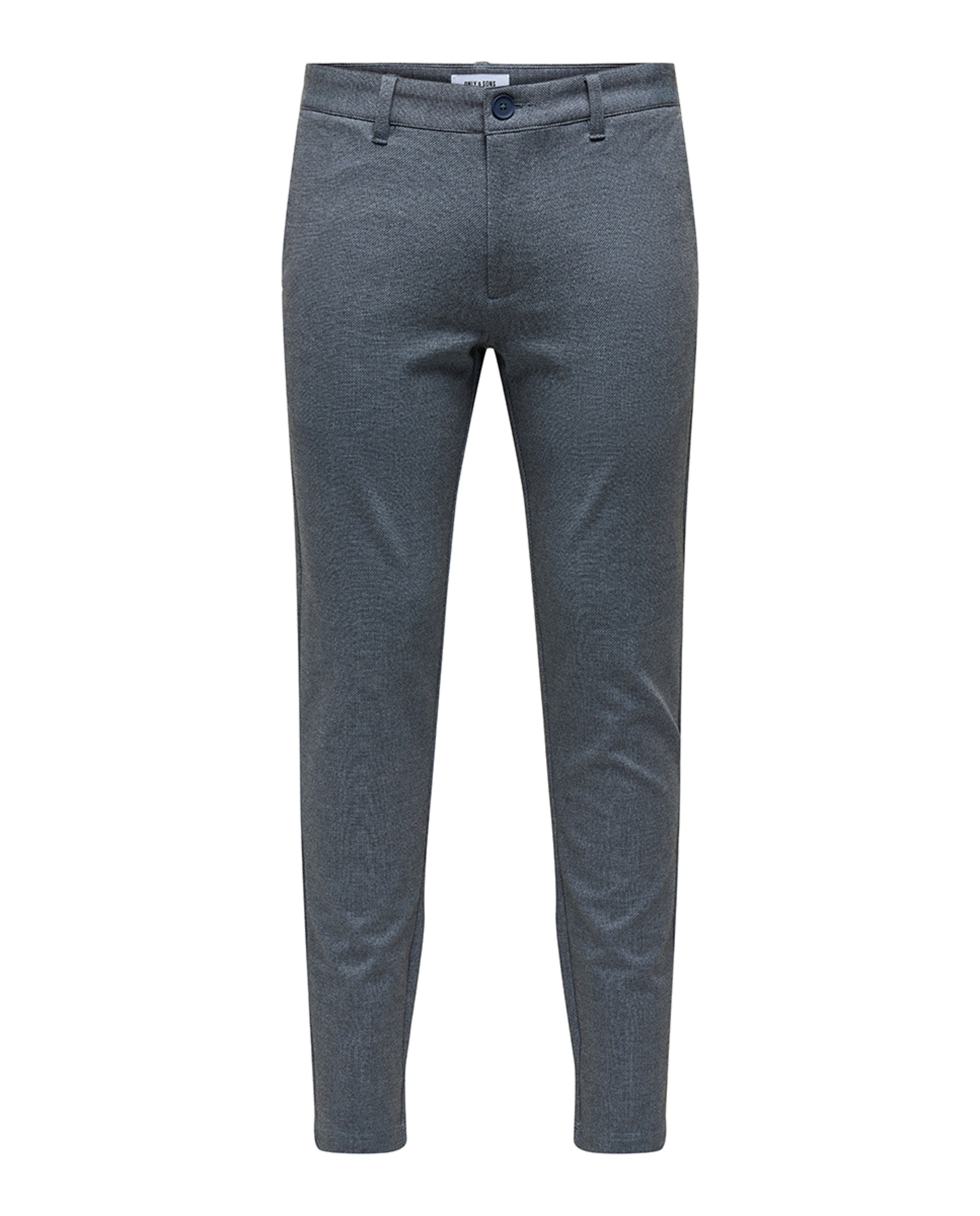 Calças Chino. Sim Fit Azul-marinho-5