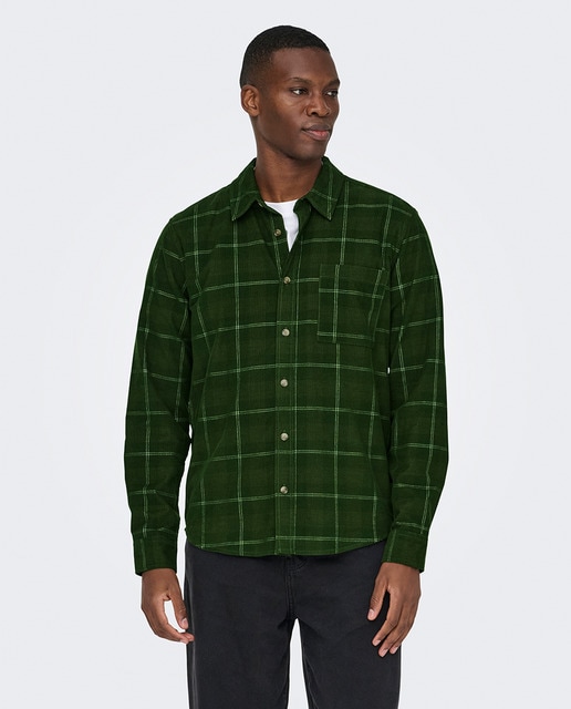 Imagem 0 de Camisa de Bombazina com Manga Comprida. Regular Fit. 100% Algodão.