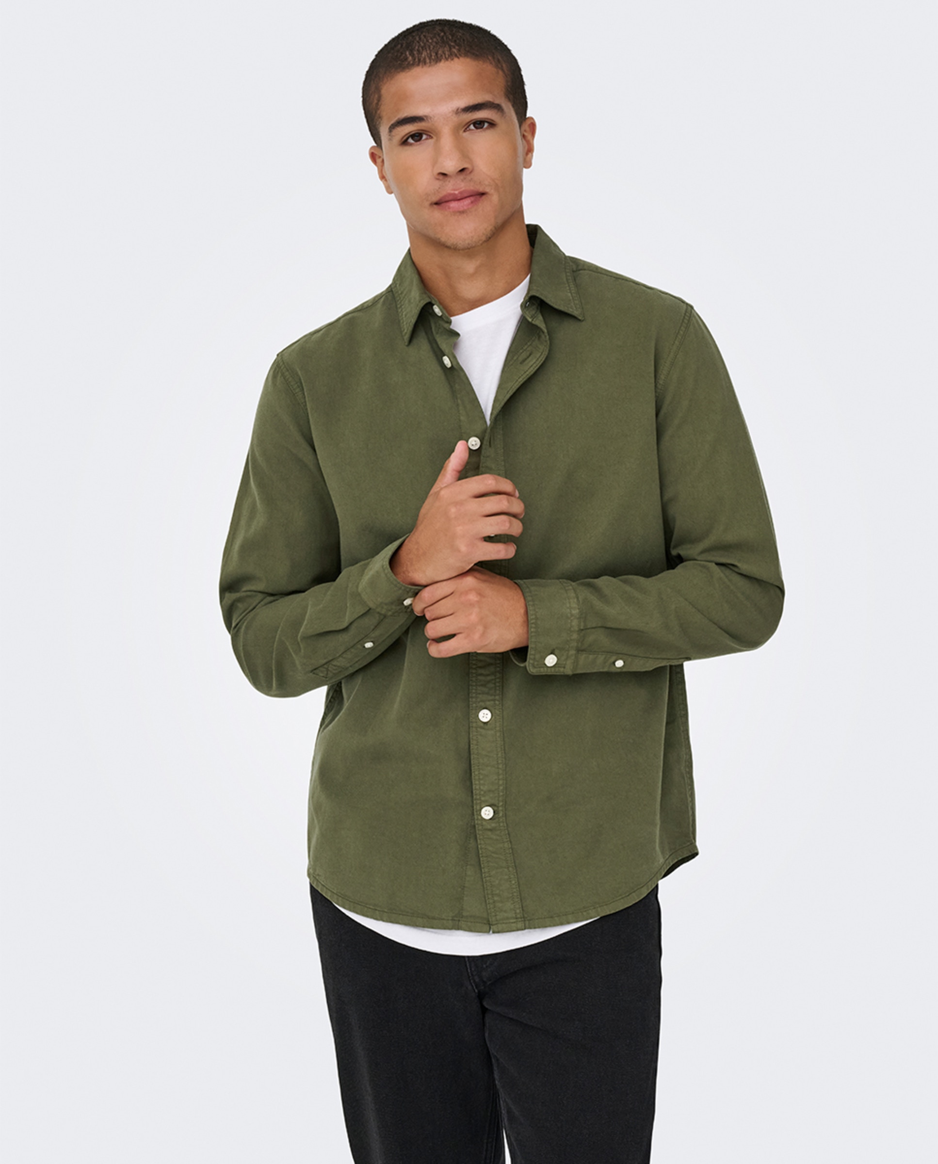 Imagem 0 de Camisa Regular Fit com Manga Comprida