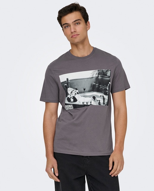 Imagen 0 de Camiseta de hombre manga corta 100% algodón. Regular fit.