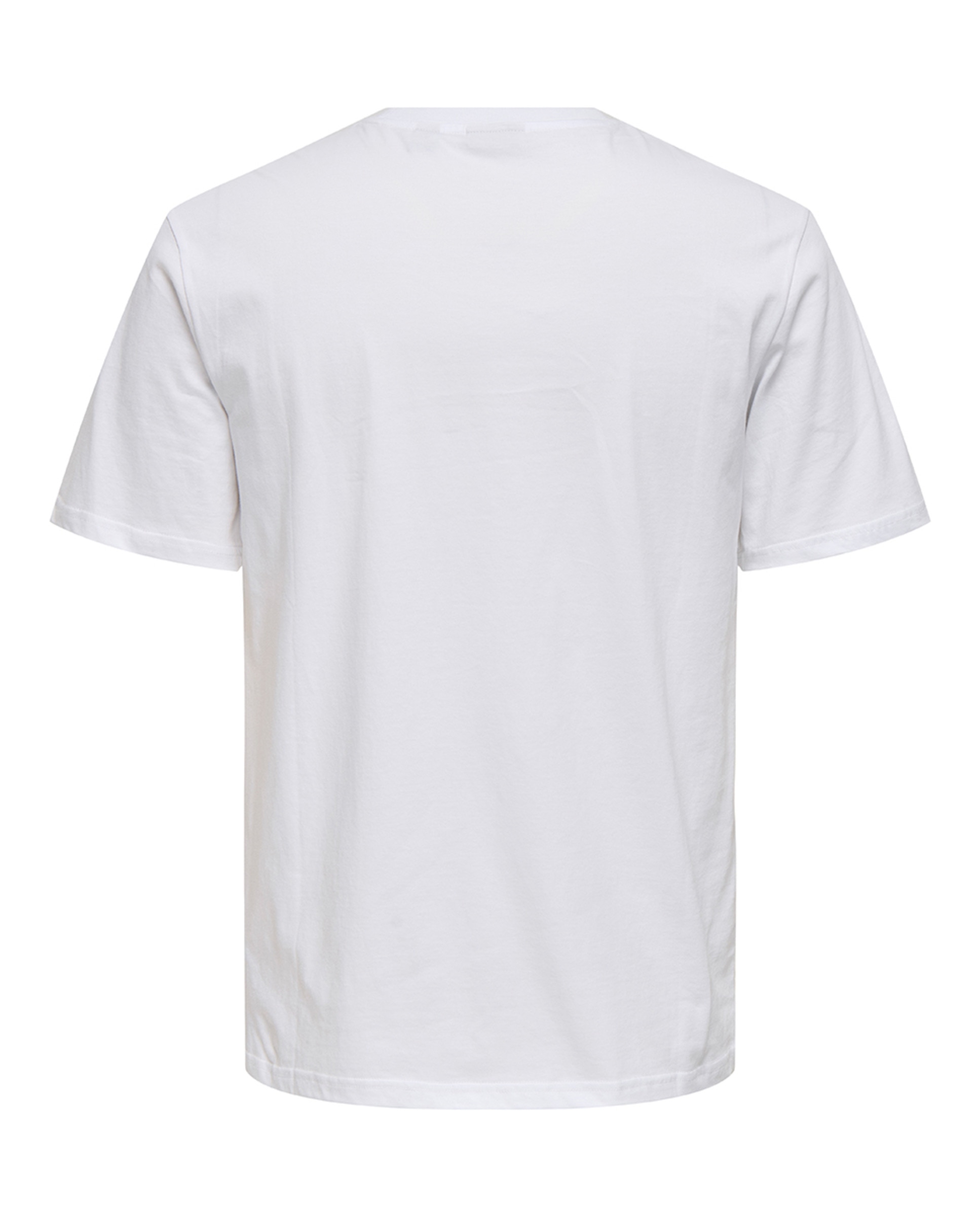T-shirt de Manga Curta Regular Fit. 100% Algodão Branco-6