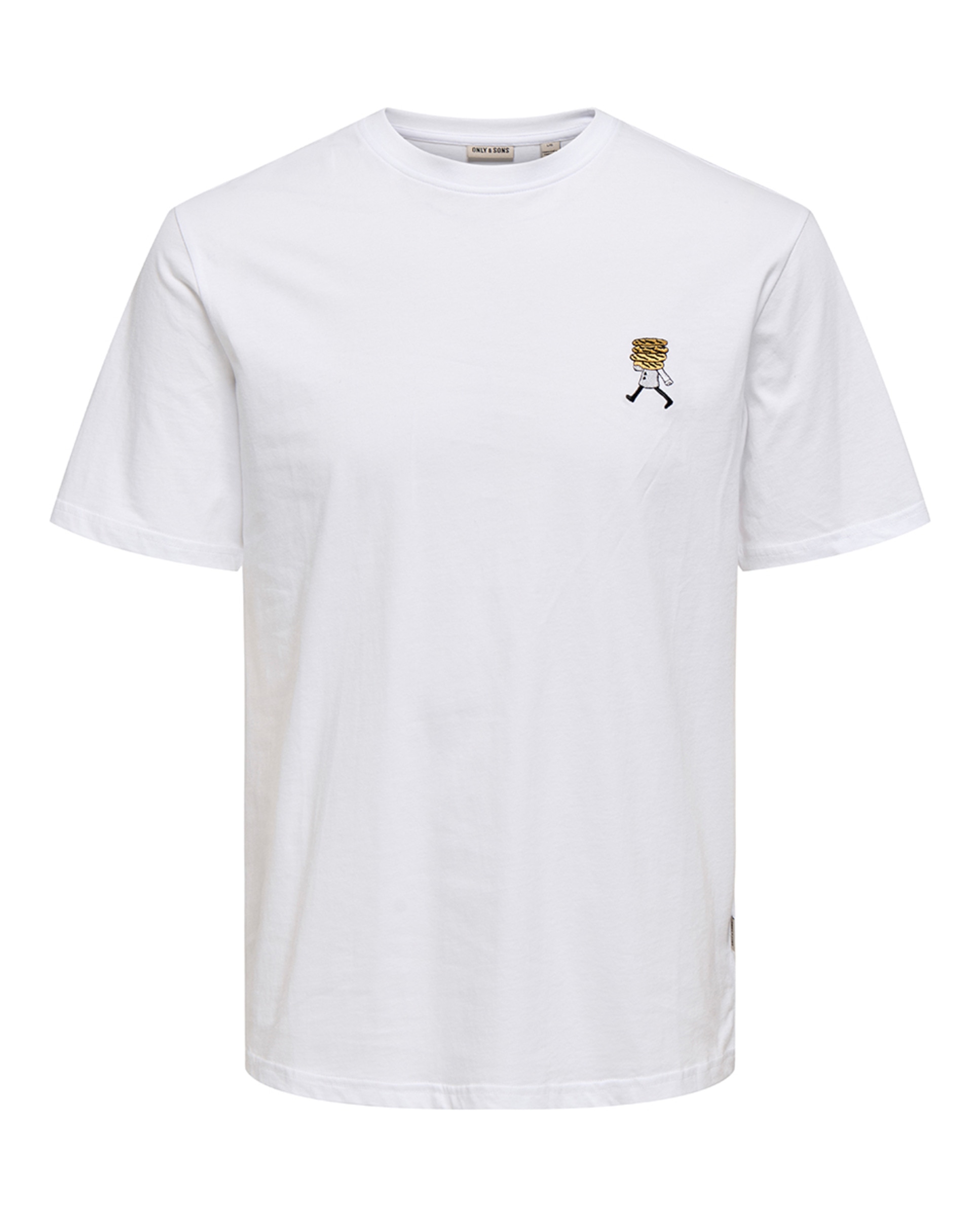 T-shirt de Manga Curta Regular Fit. 100% Algodão Branco-5
