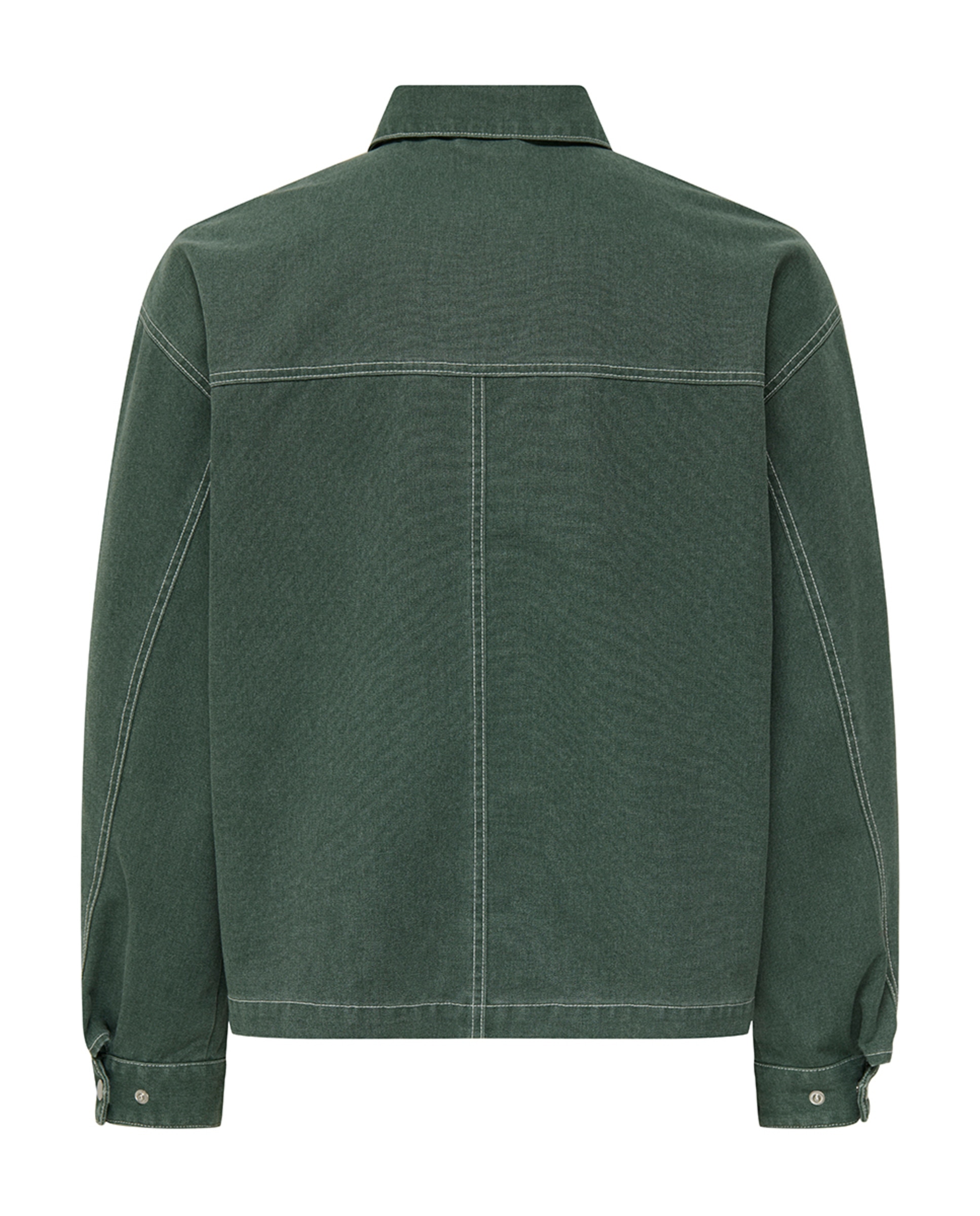 Blusão de Ganga Regular Fit Cinzento-5