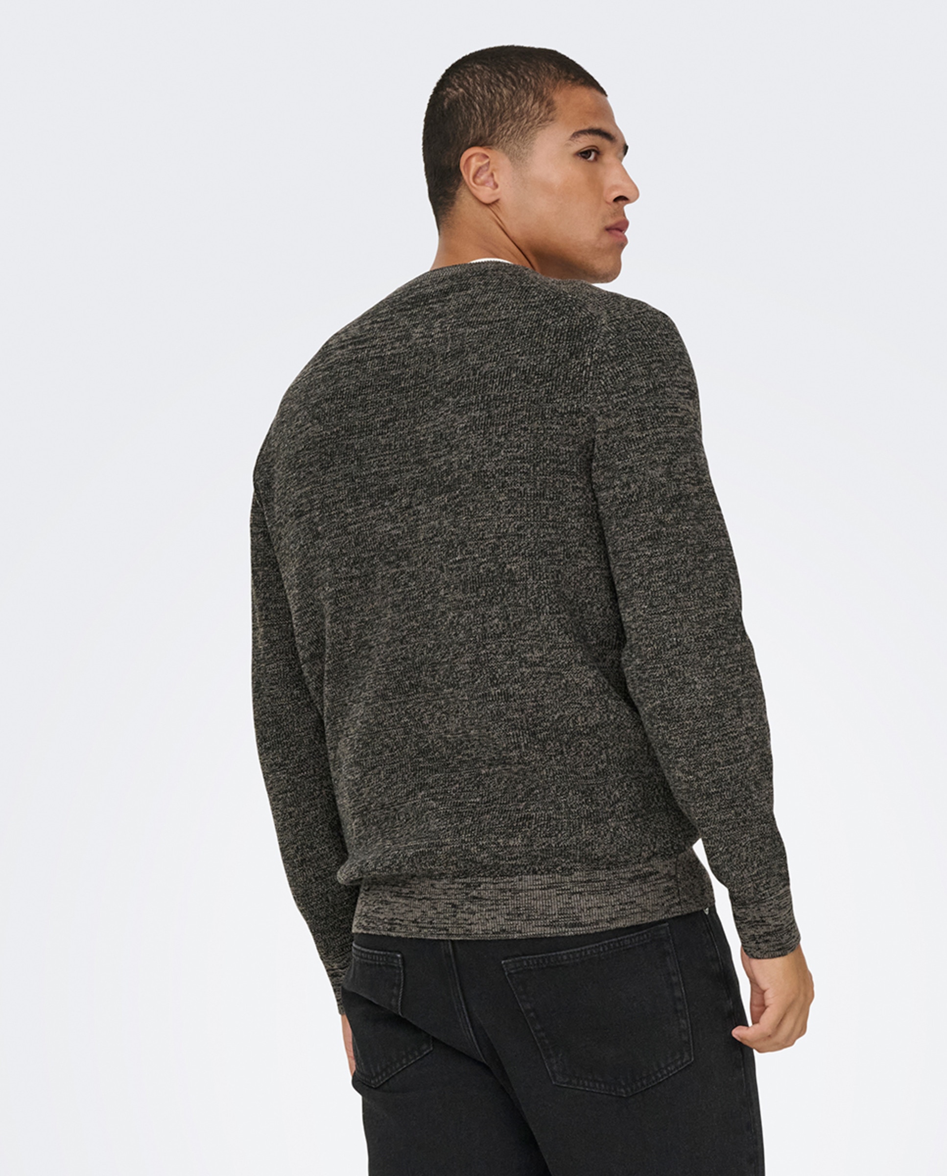 Camisola de Malha Regular Fit Castanho-escuro-2