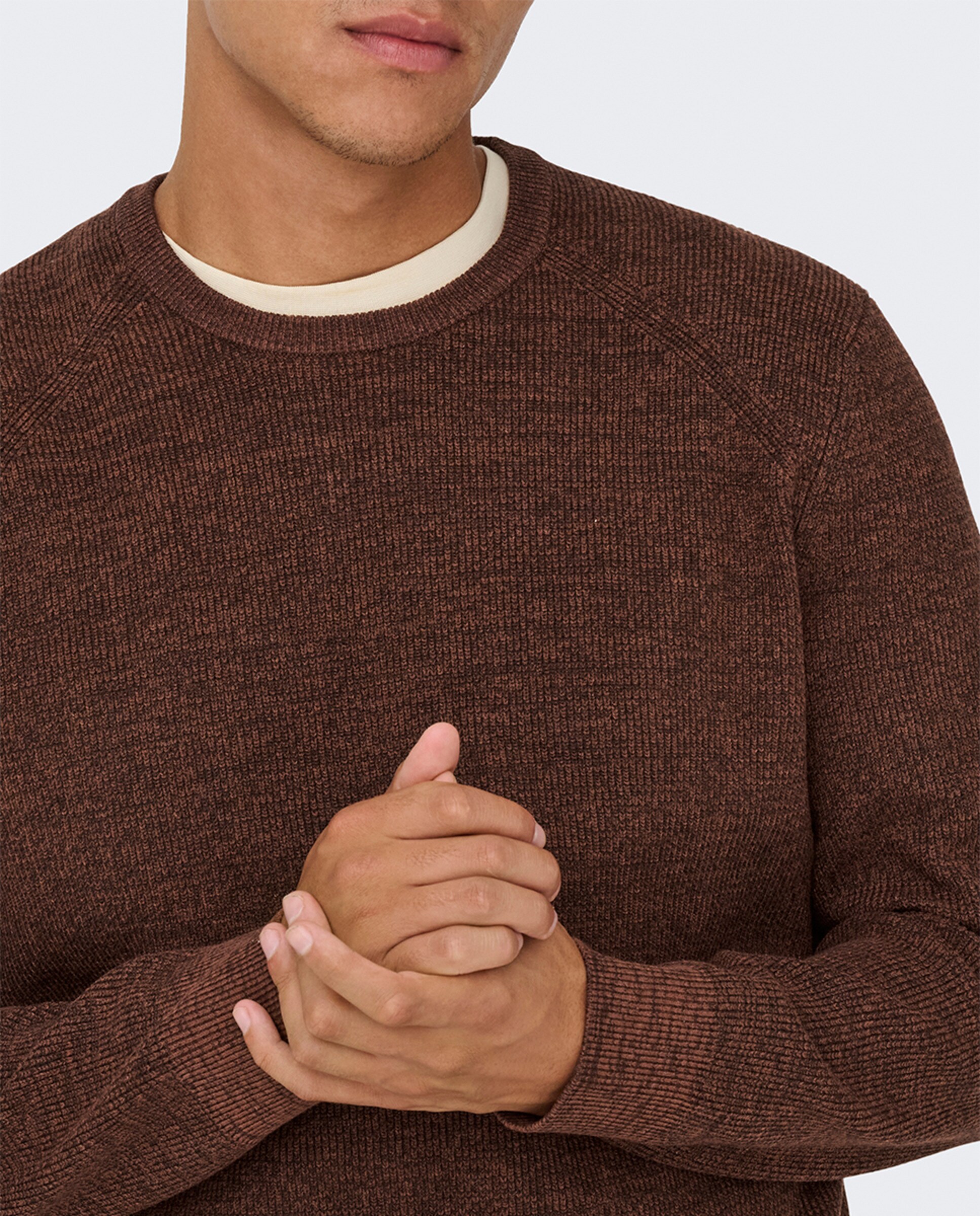 Camisola de Malha Regular Fit Bordeaux-4