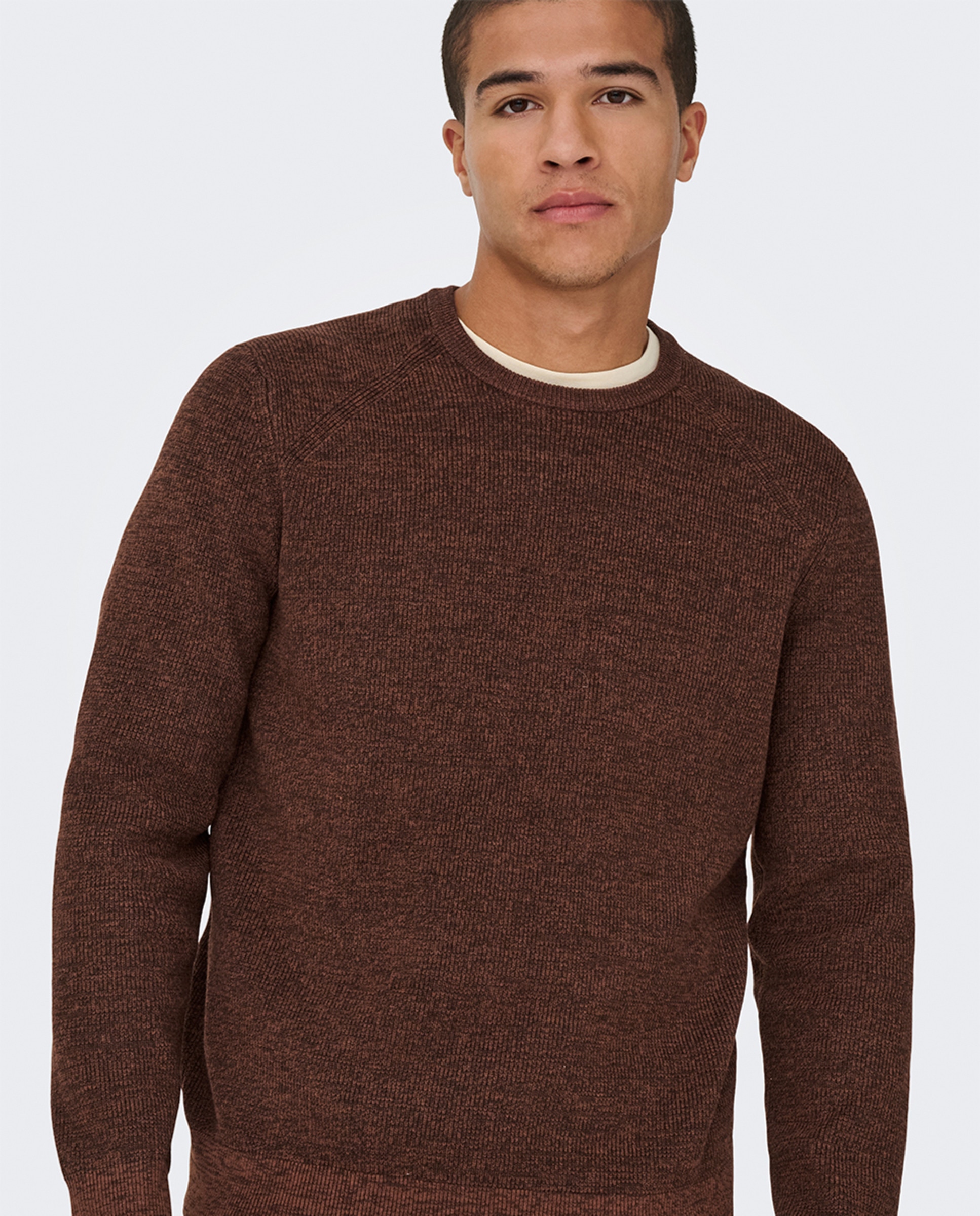 Camisola de Malha Regular Fit Bordeaux-3