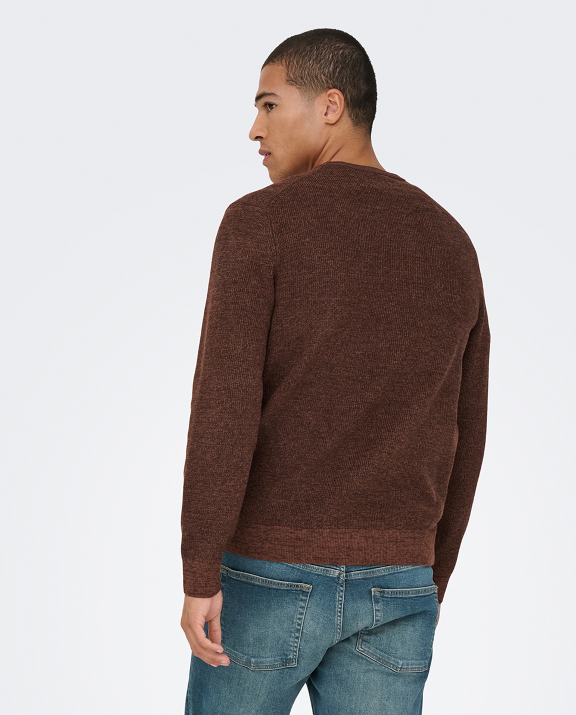 Camisola de Malha Regular Fit Bordeaux-2