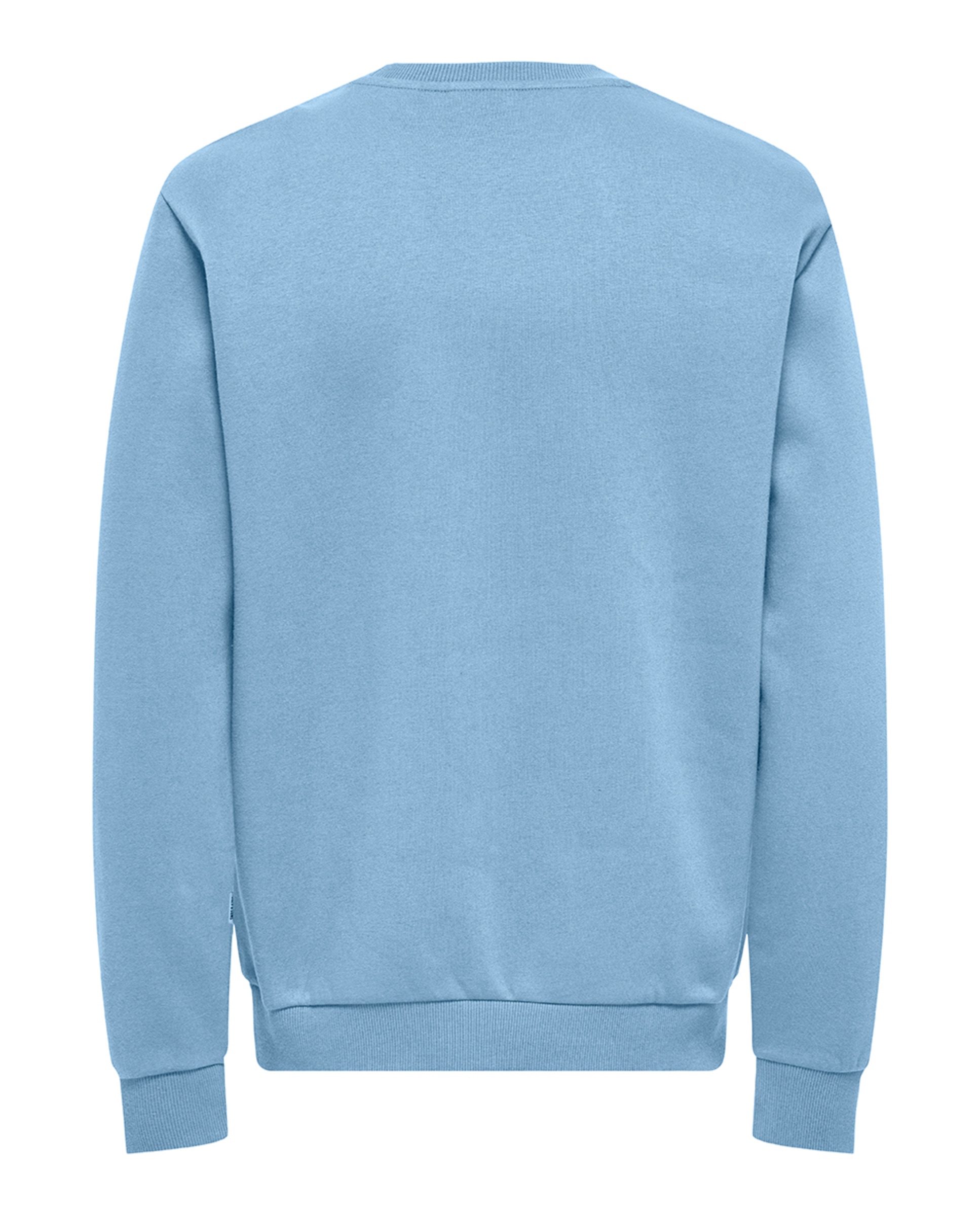 Sweatshirt de homem com decote redondo Azul-4