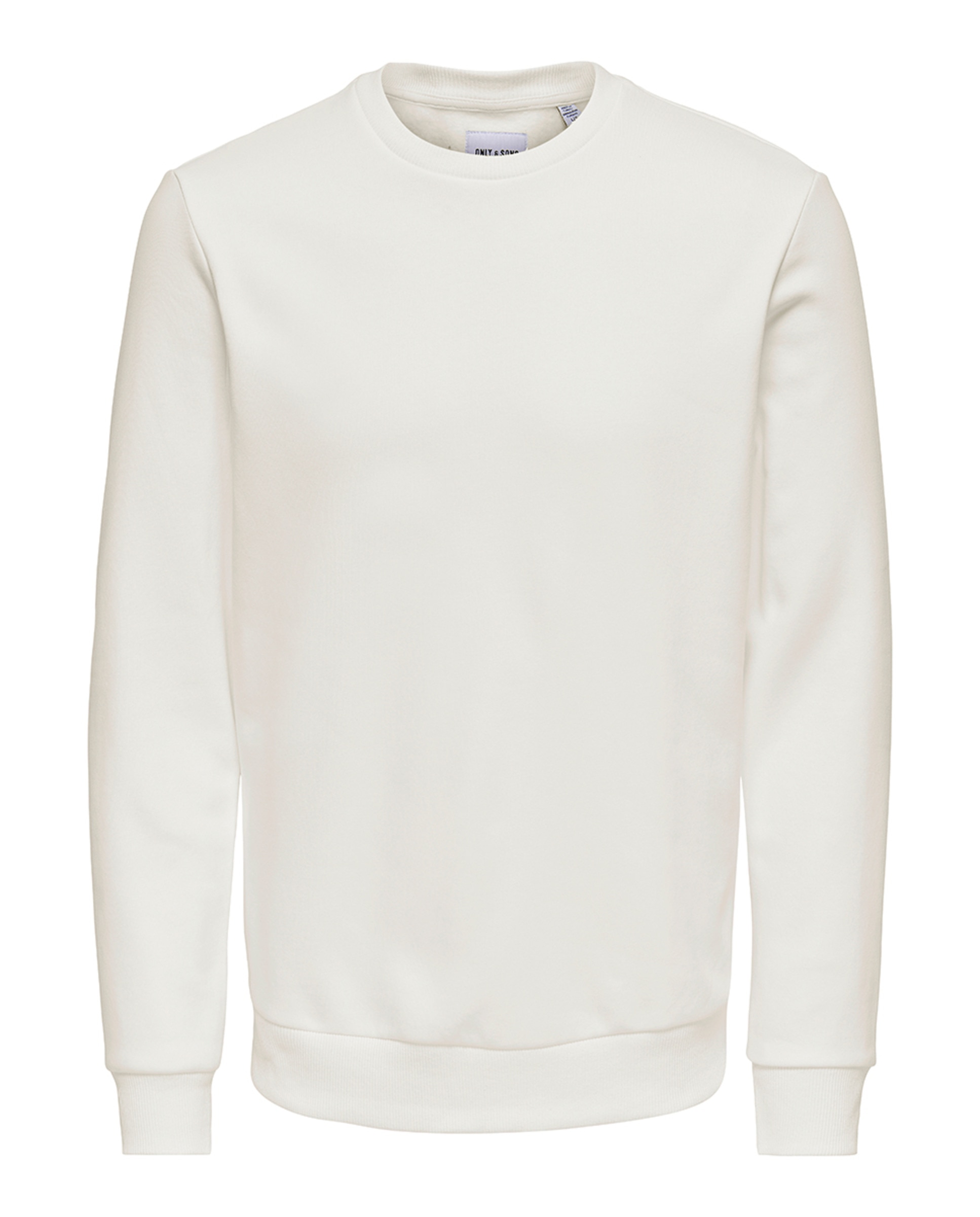 Sweatshirt de homem com decote redondo Branco-4