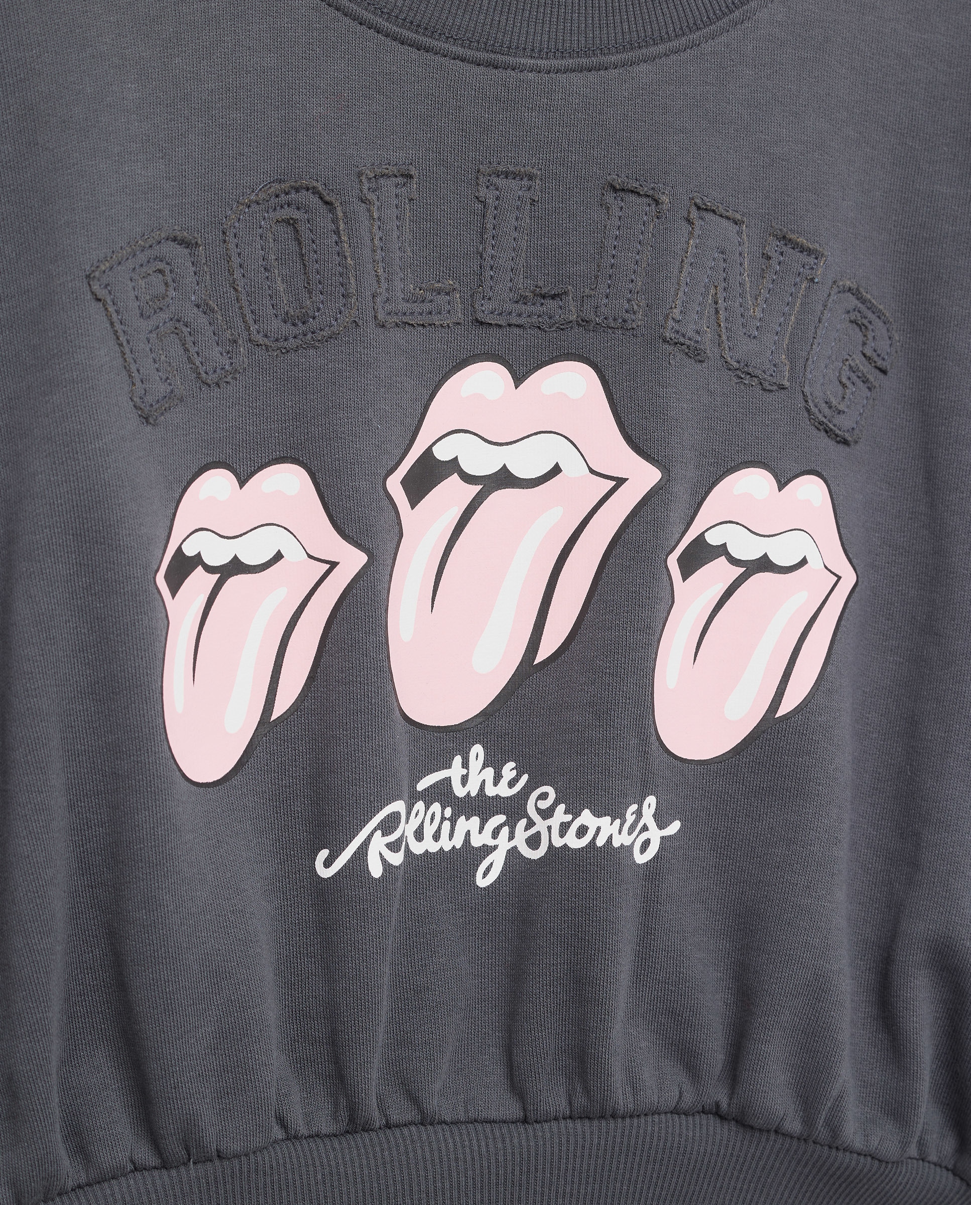 Sweatshirt com Estampado Rolling Stones à Frente Kids El Corte Inglés Cinzento-5