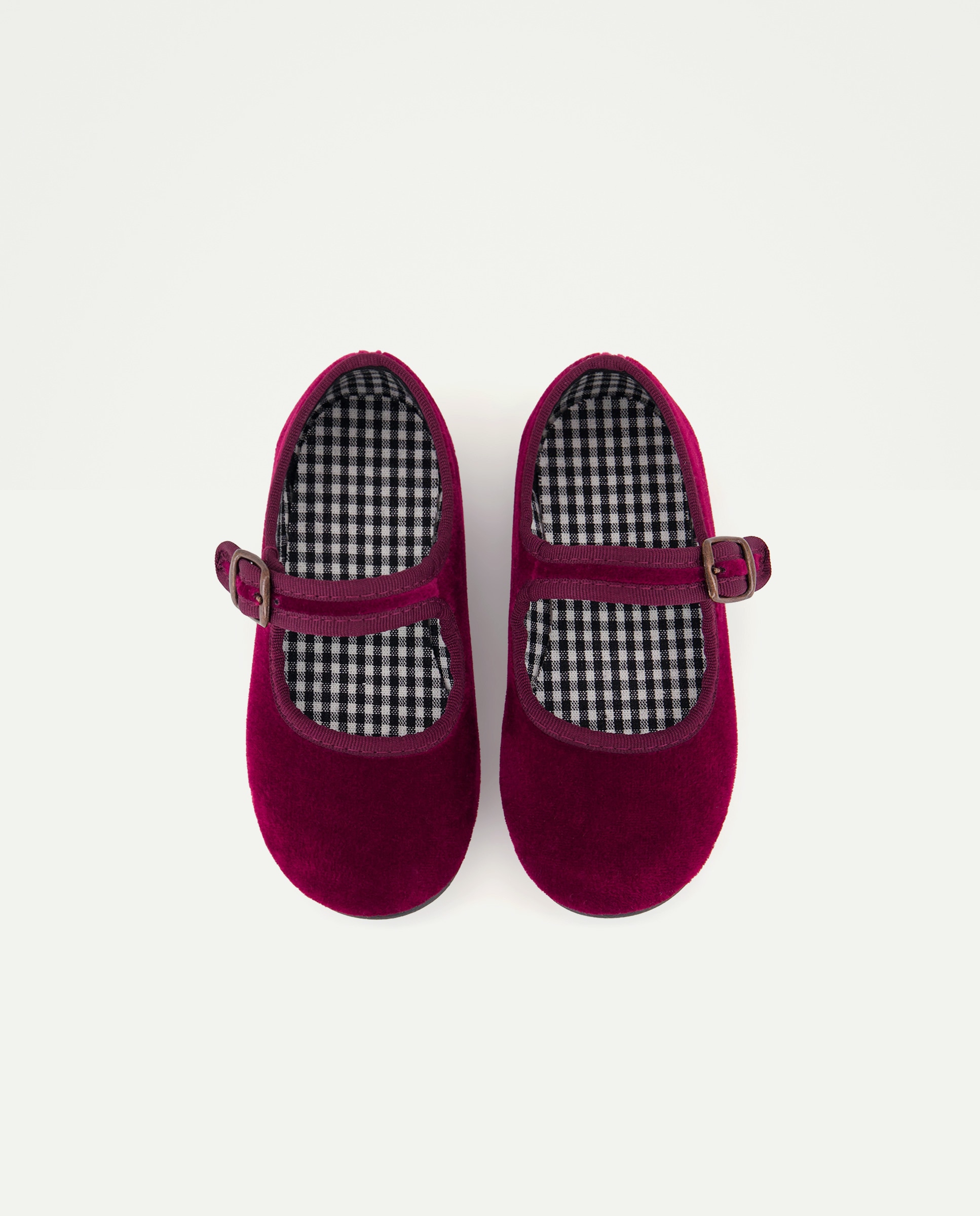 Merceditas bebé terciopelo Burdeos-4