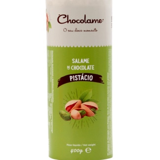 Salame de Chocolate e Pistacho embalagem 400 g - Chocolame