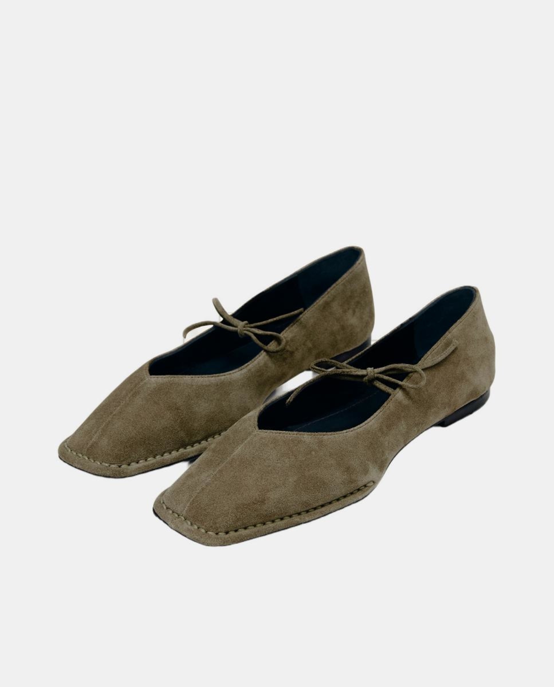 Sway Sabrinas de Camurça - Caqui Verde Musgo-2