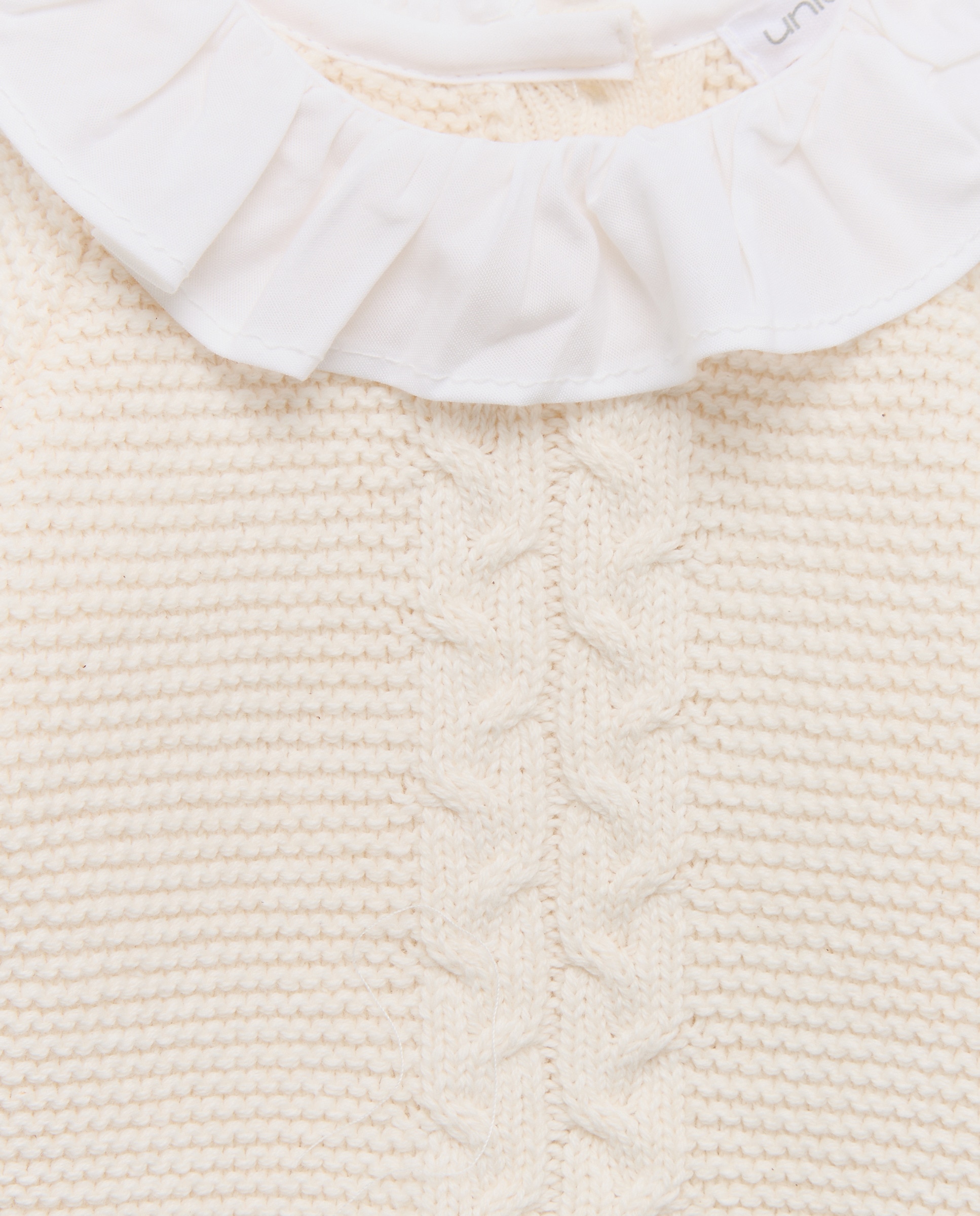 Pelele de recién nacido manga larga tricot cuello 130 Marfil-3