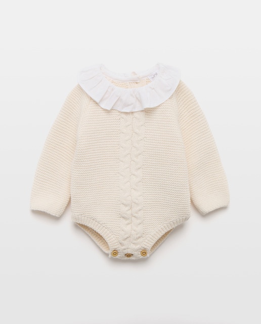 Imagen 0 de Pelele de recién nacido manga larga tricot cuello