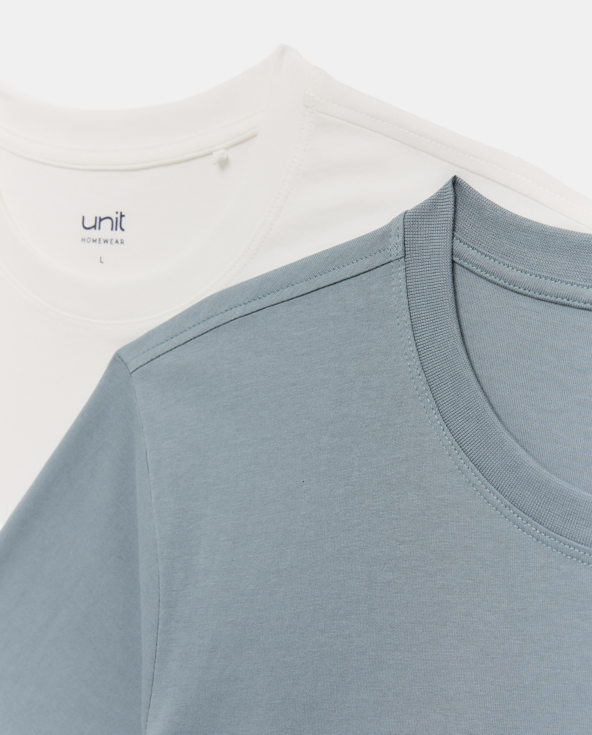 Pack dos camisetas hombre manga corta homewear 120 Crudo-3