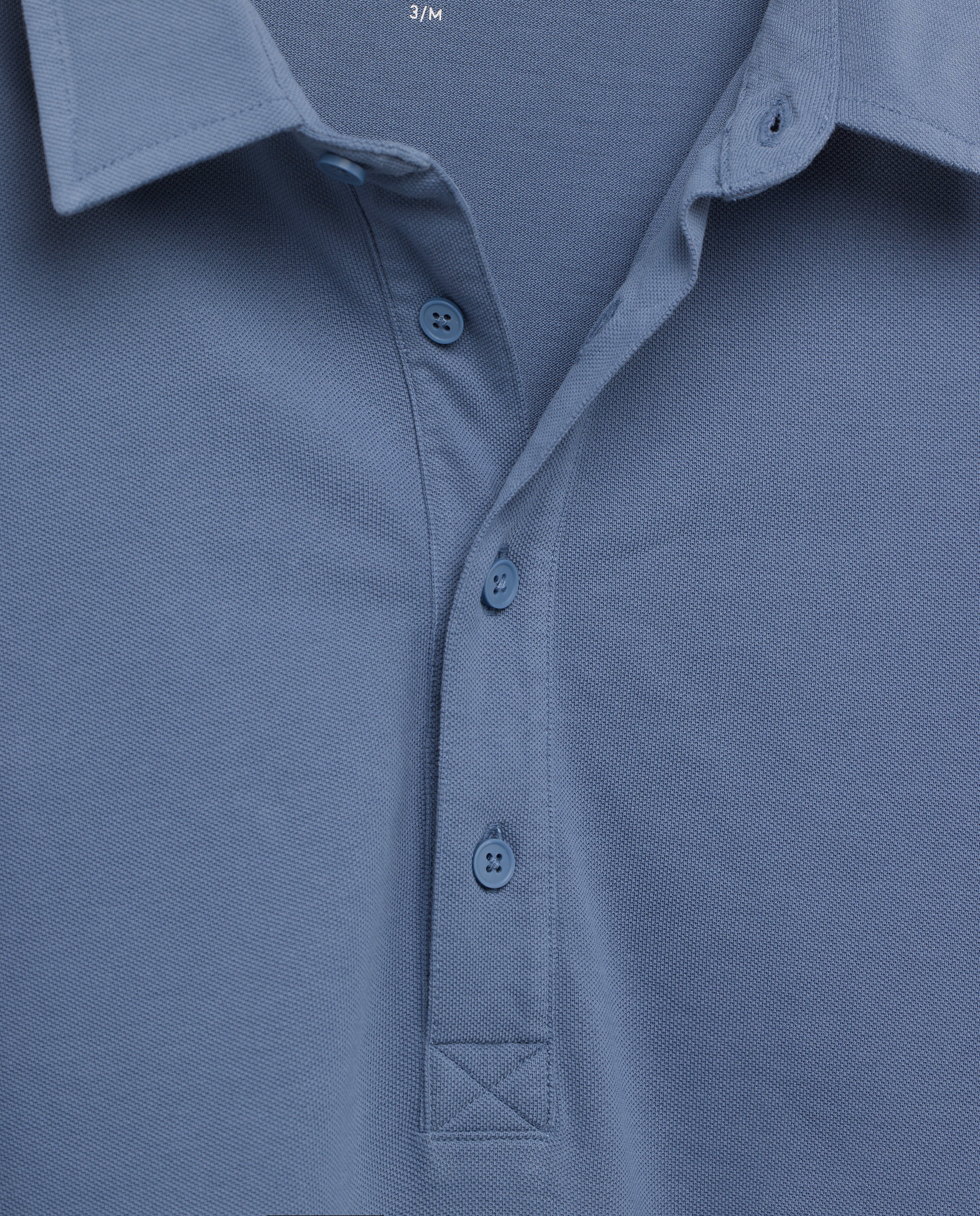 Polo de hombre pique polera liso 400 Azul-5