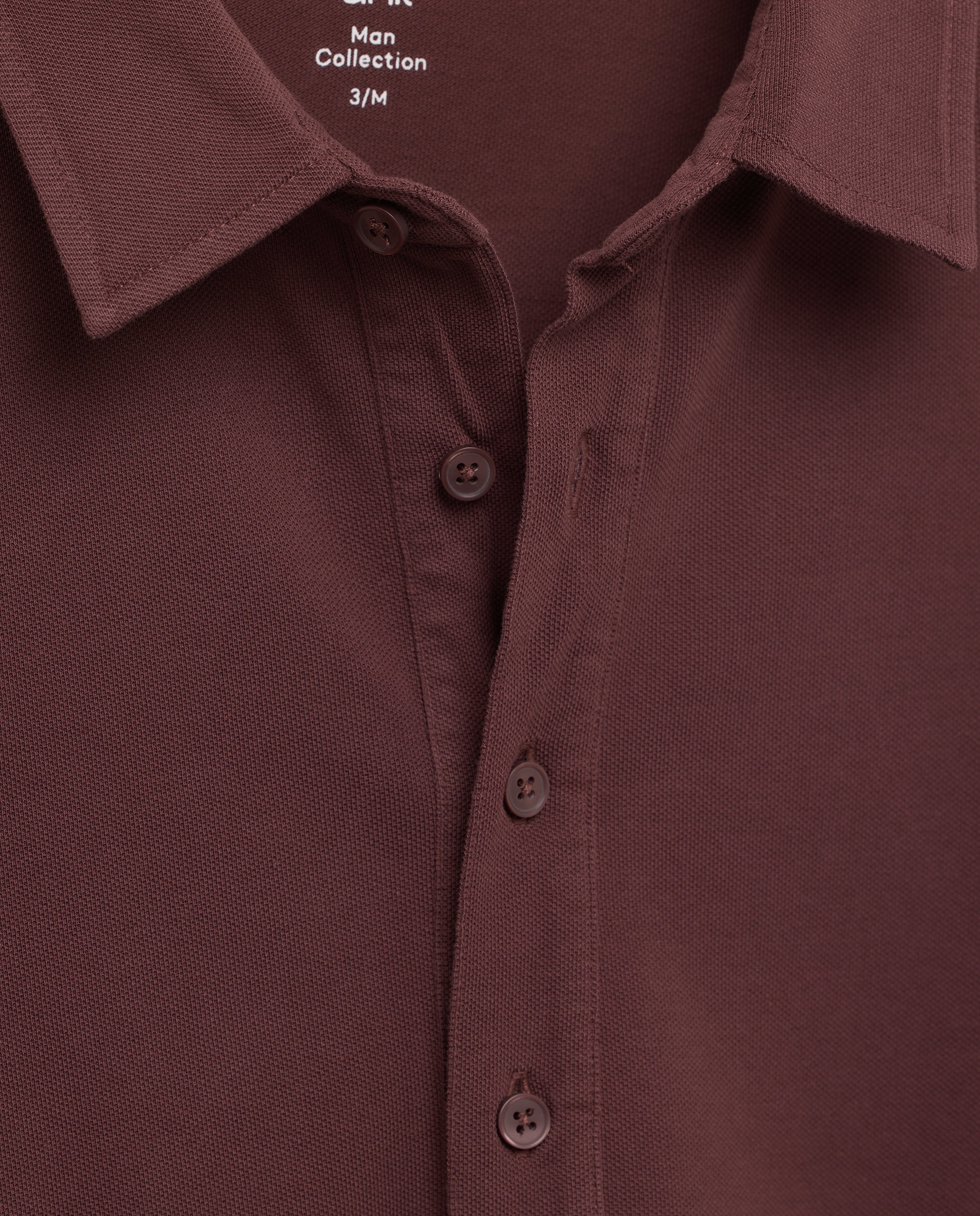 Polo de hombre pique polera liso 200 Rosa-5
