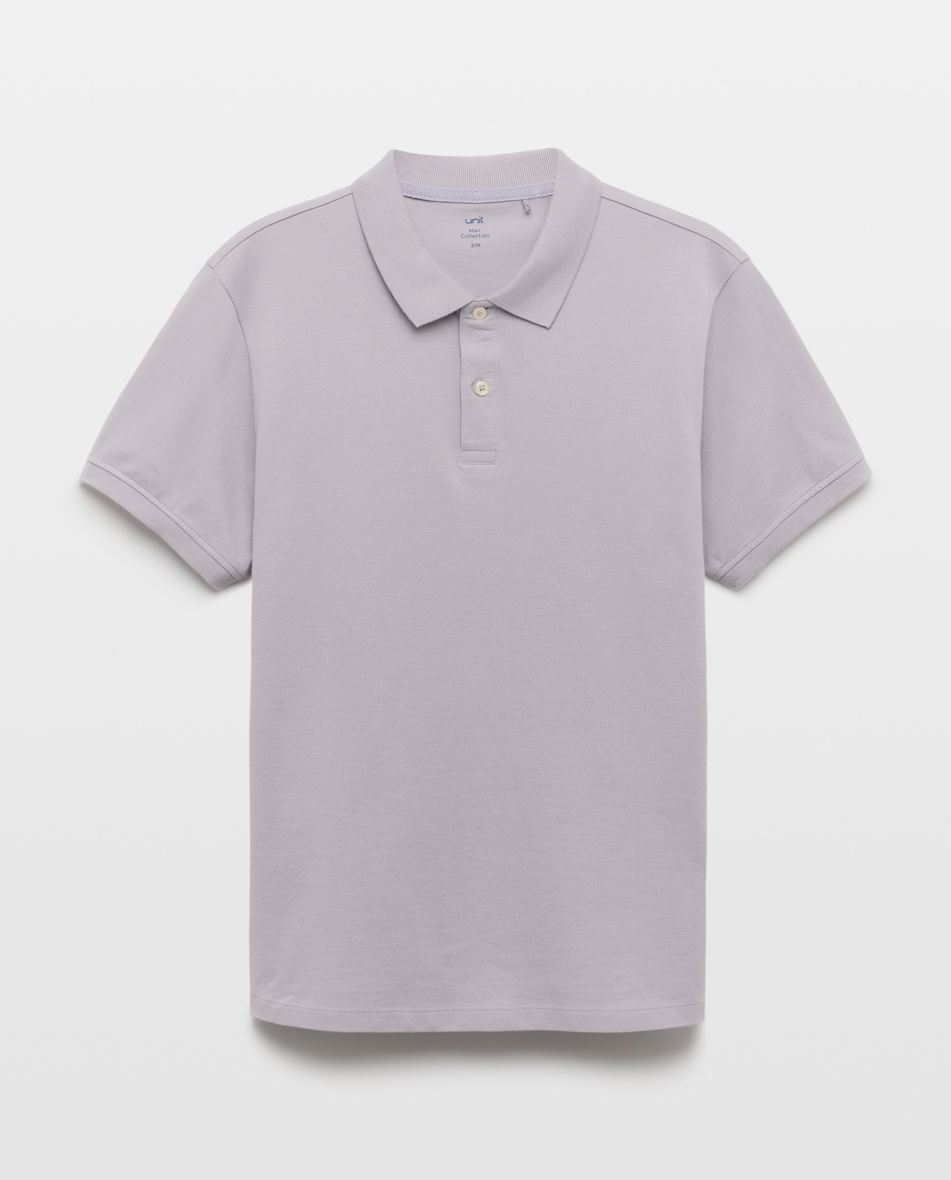 Polo de hombre manga corta pique liso 283 Lavanda-4