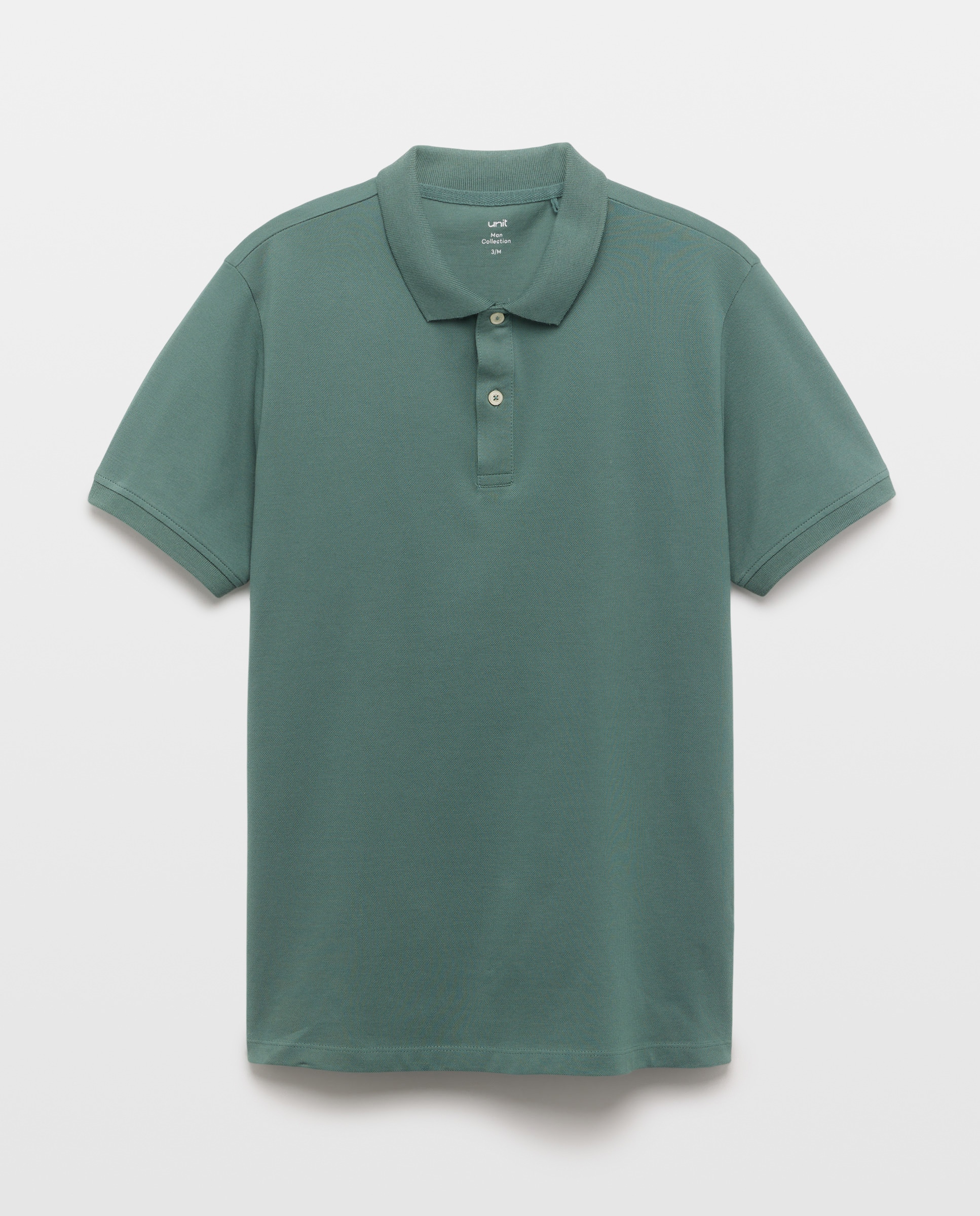 Polo de hombre manga corta pique liso Verde-4