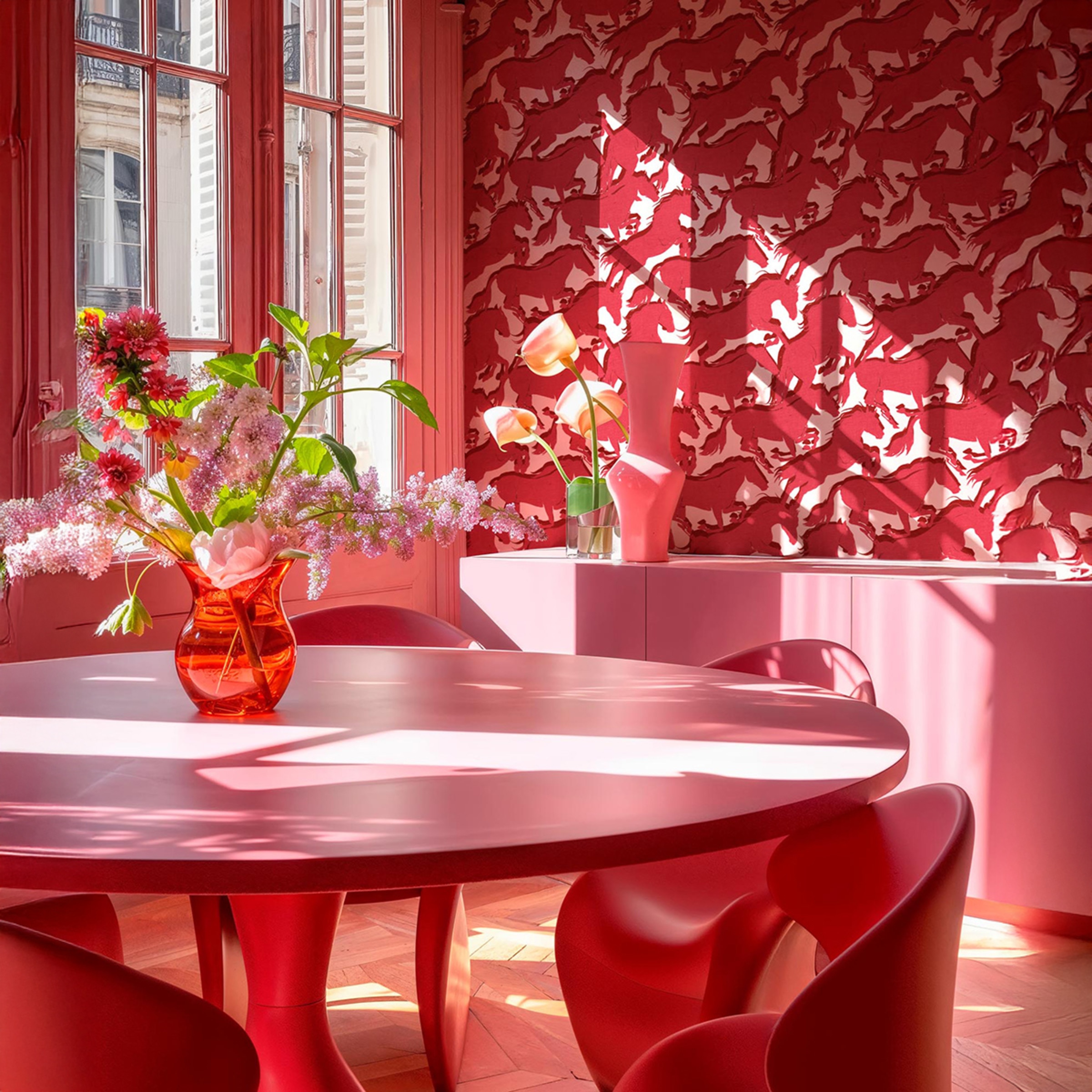 Papel de Parede TNT Galope da Coleção Coco Davé ColortheraPills Rosa-2