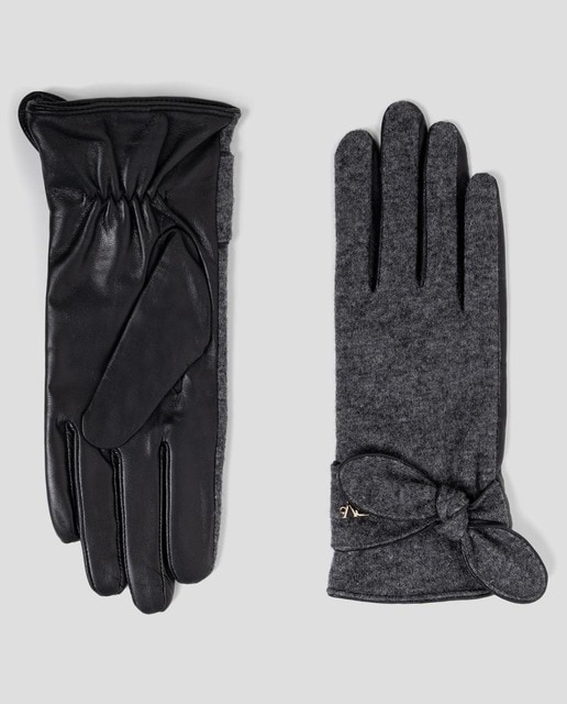 Imagem 0 de Luvas de Napa e Lã com Laço