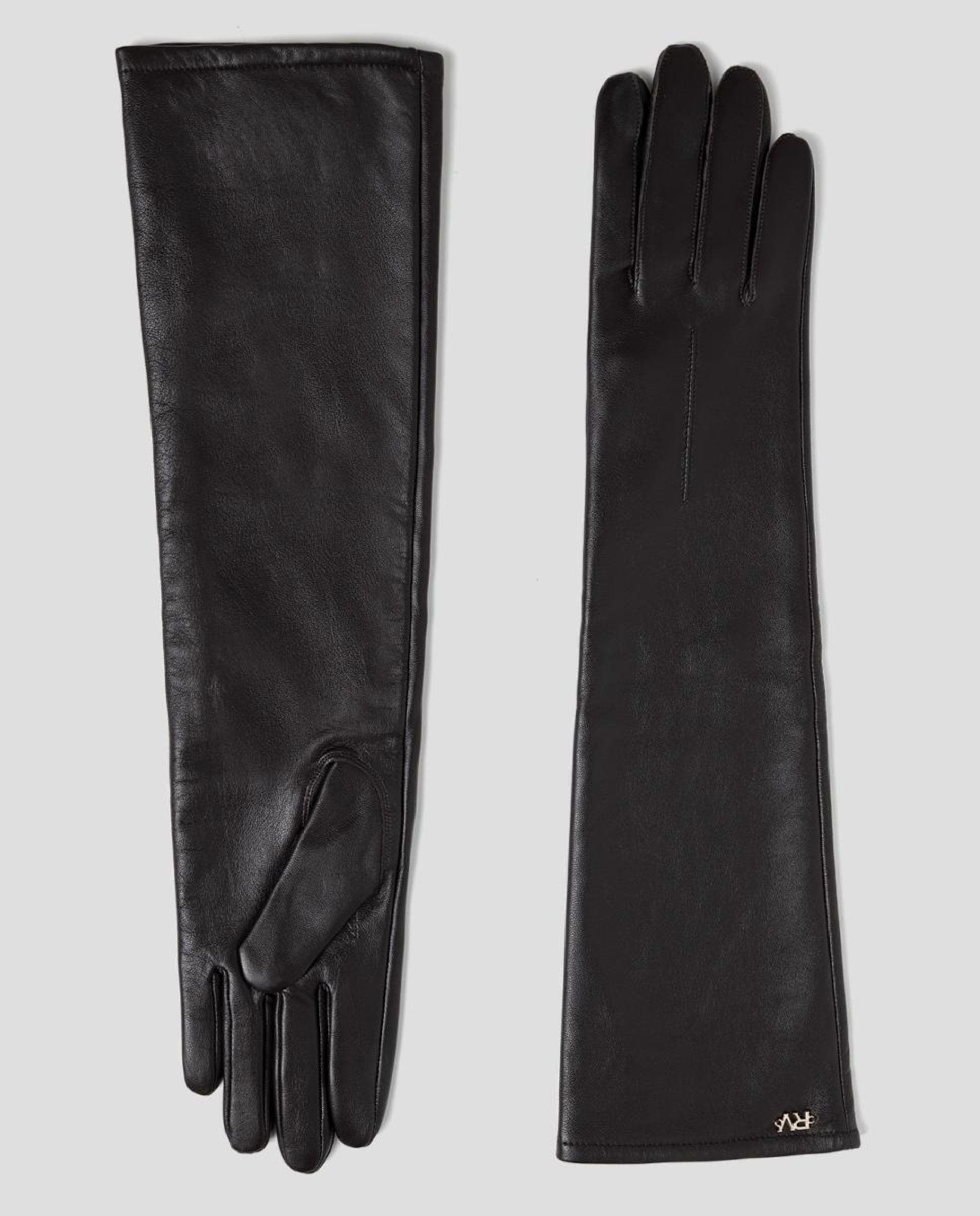 Luvas Compridas em Napa Castanho-1