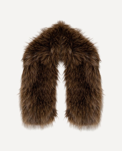 Imagen 0 de Estola cruzada pequeña de mujer efecto pelo