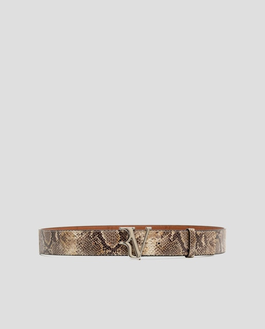 Imagem 0 de Cinto em Pele e Pelo com Efeito de Serpente