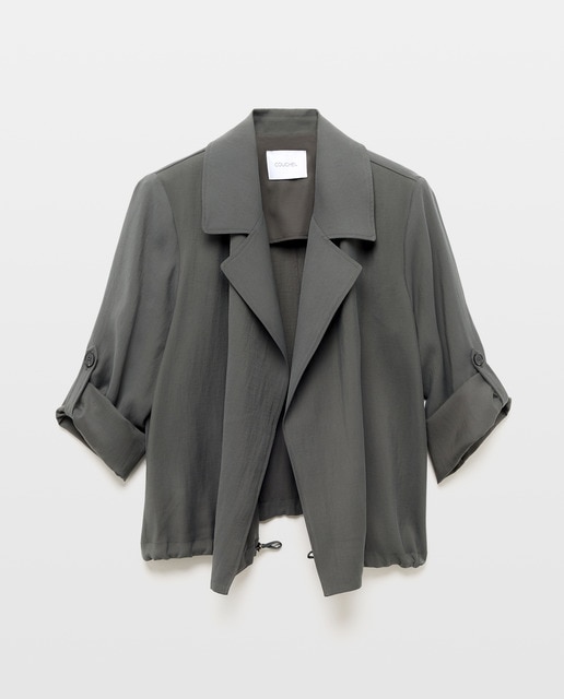 Imagem 0 de Casaco Liso Fluido sem Botões