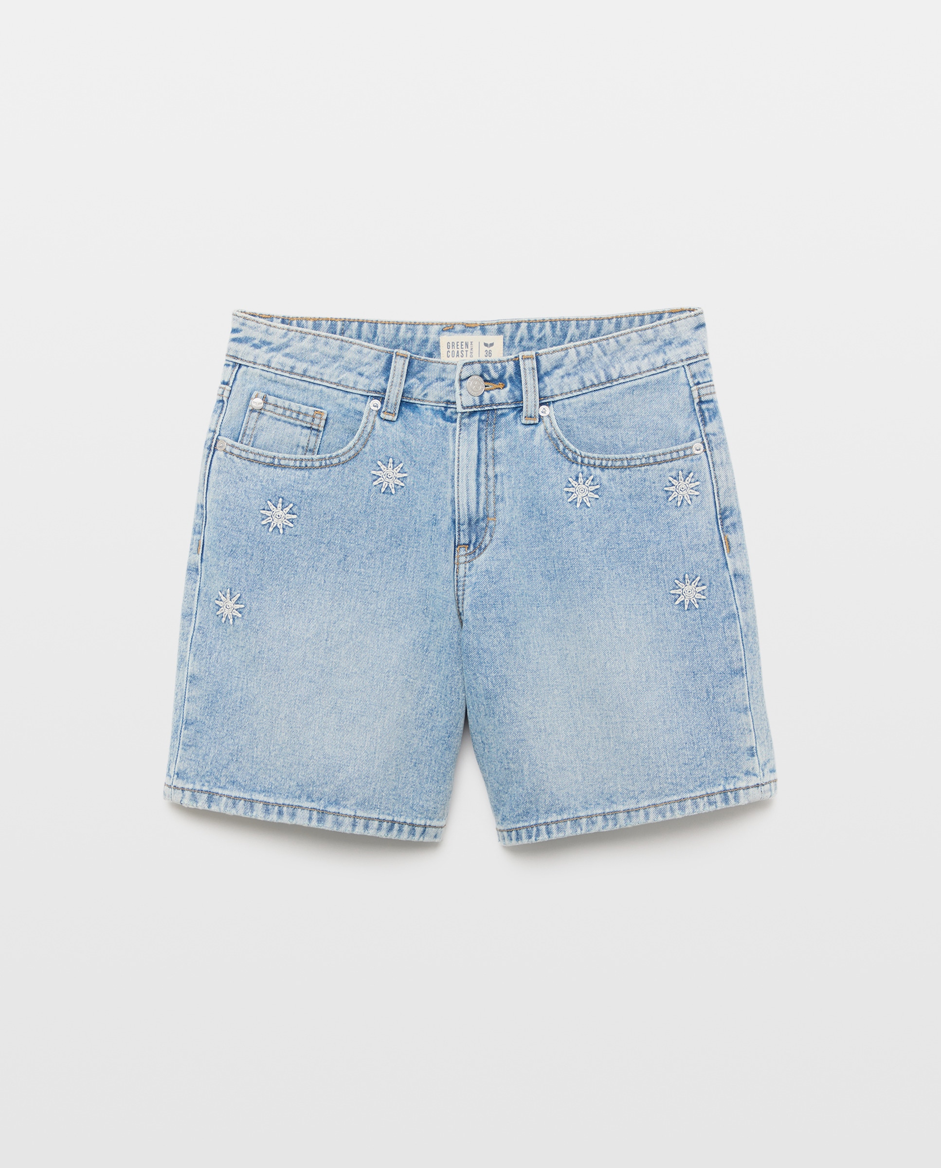 Bermudas Lisas de Algodão Índigo-4