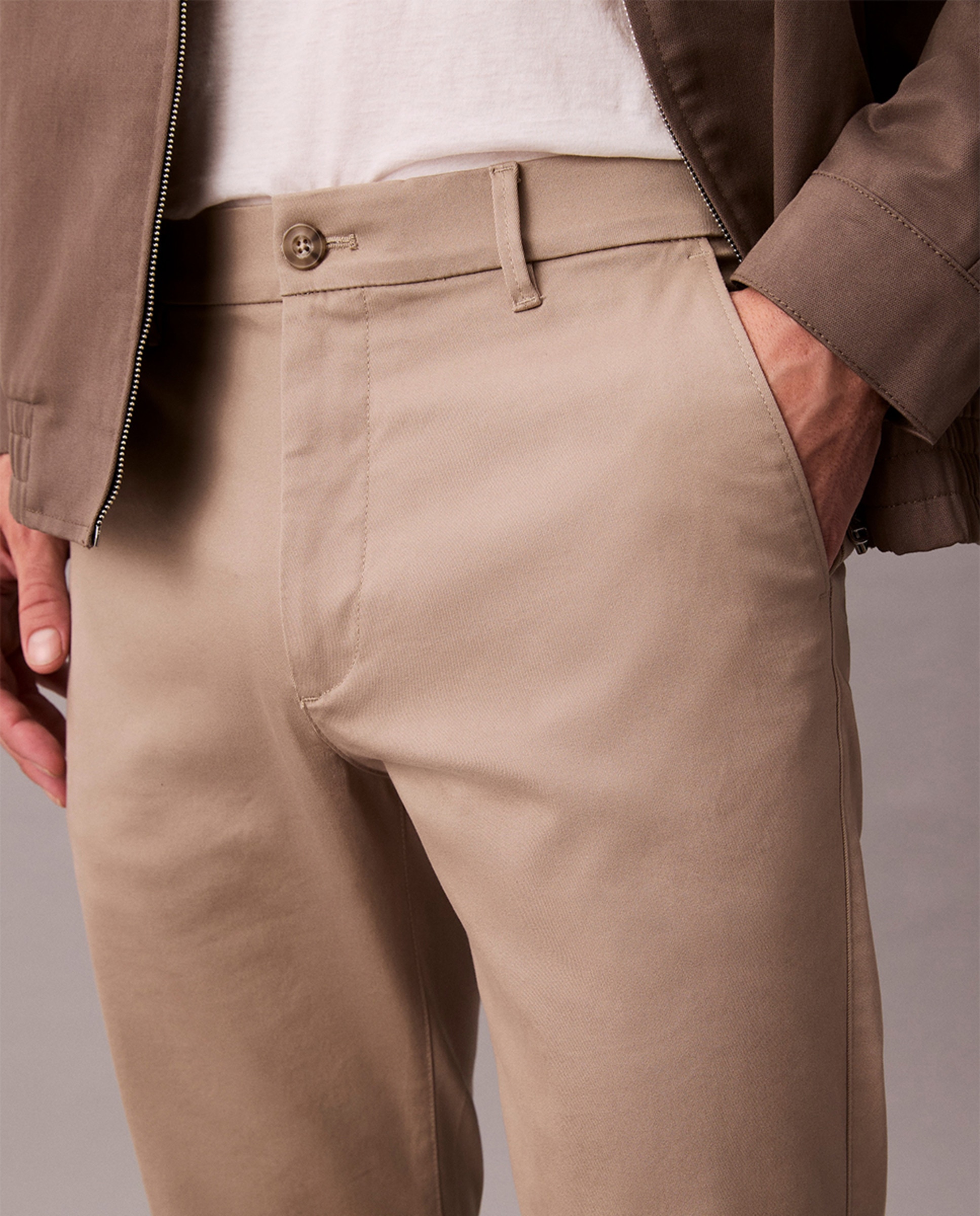 Calças Chino Slim Fit Bege-4