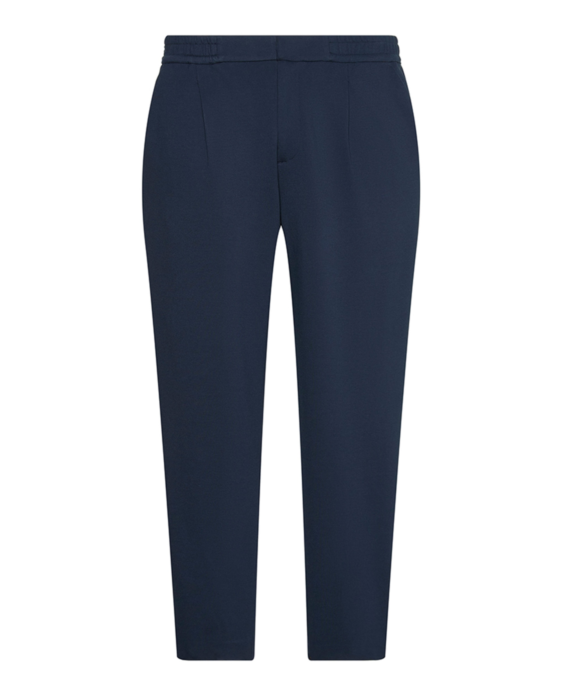 Calças Slim Fit com Pinças Azul-marinho-6