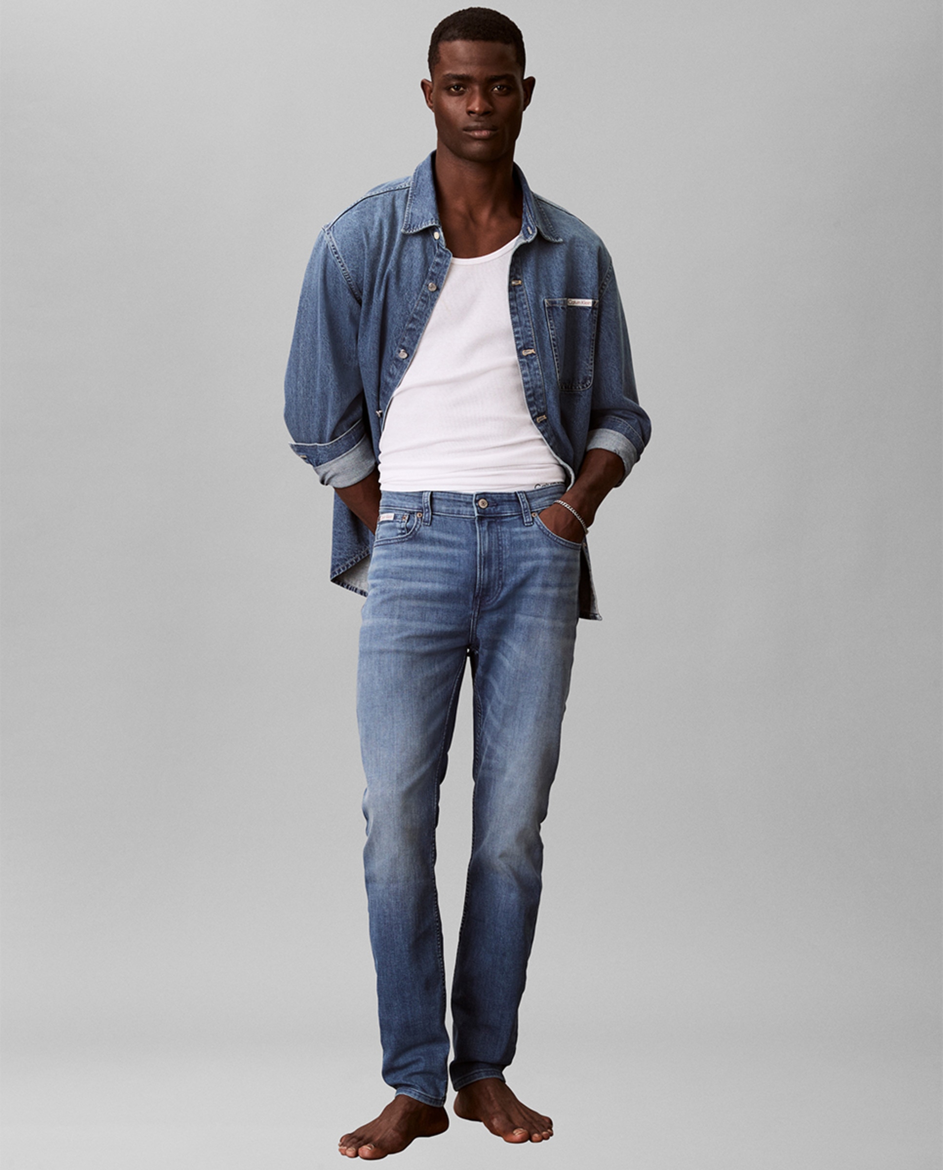 Jeans Slim Taper Fit Azul-1