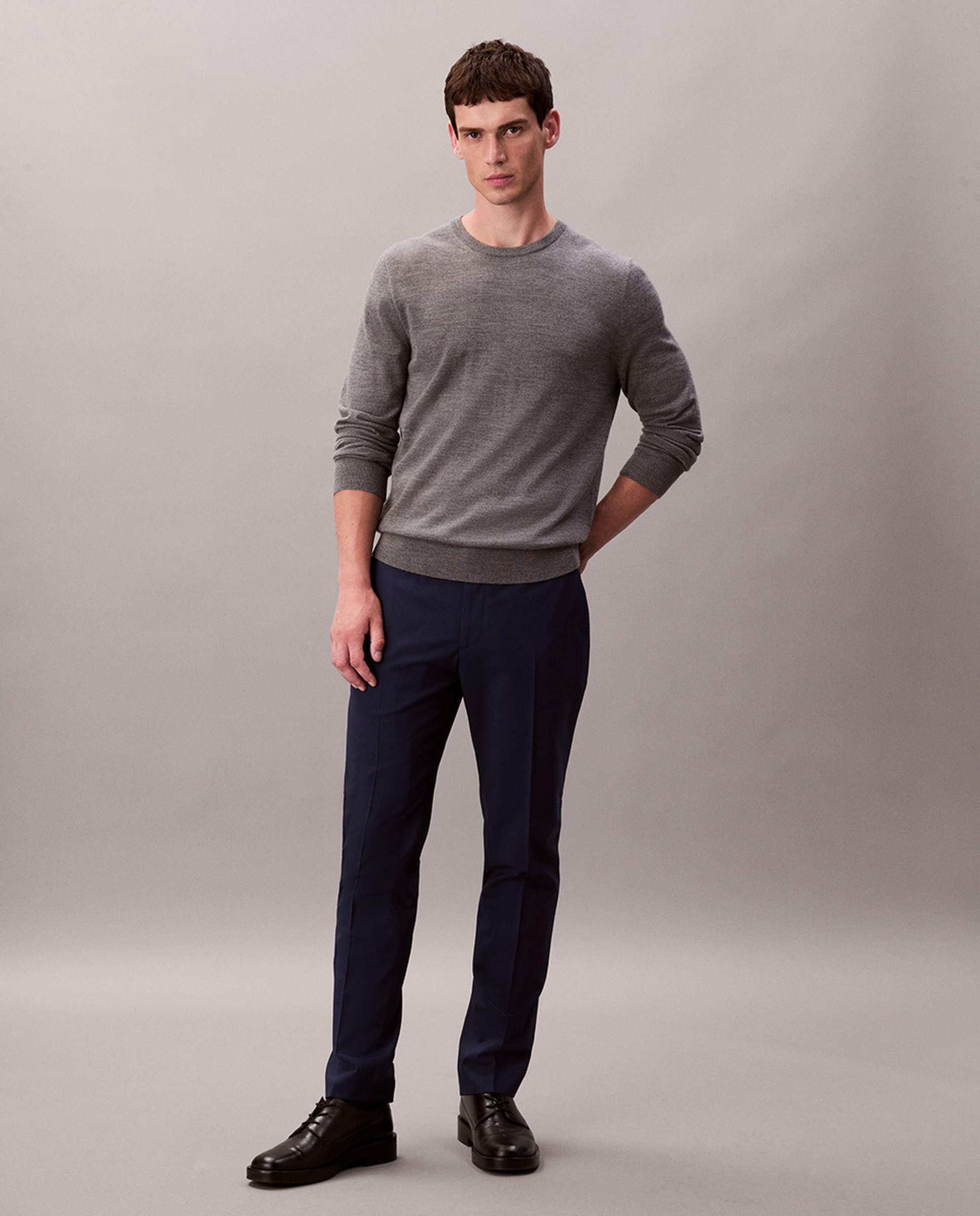 Calças de Fato Slim Fit Azul-1