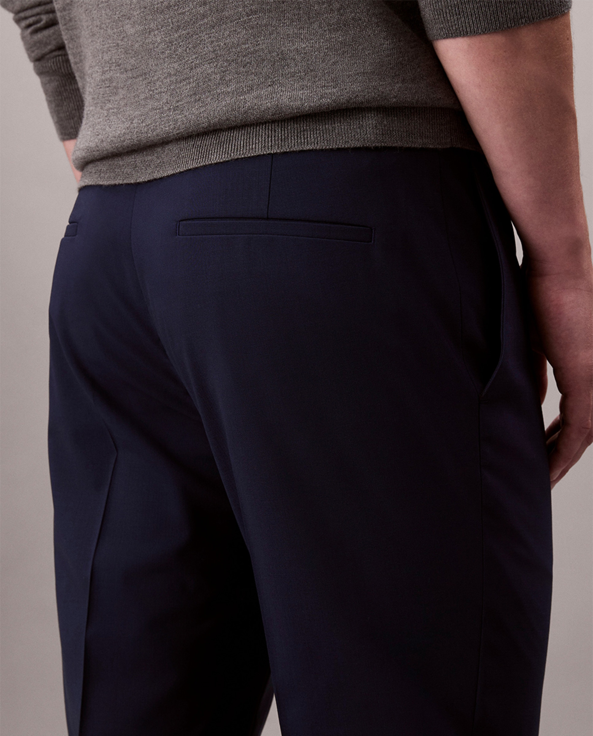 Calças de Fato Slim Fit Azul-5