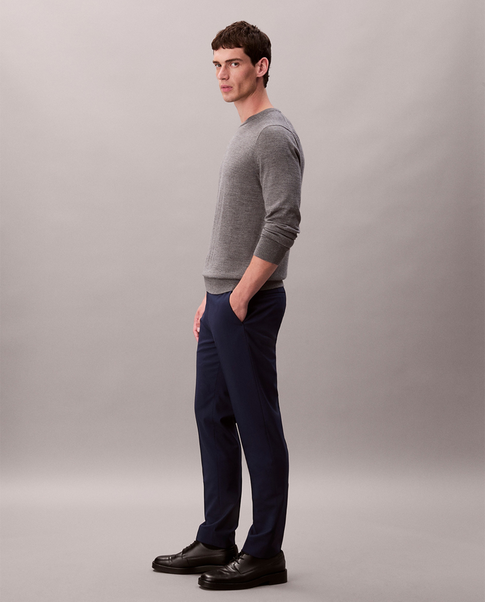 Calças de Fato Slim Fit Azul-2