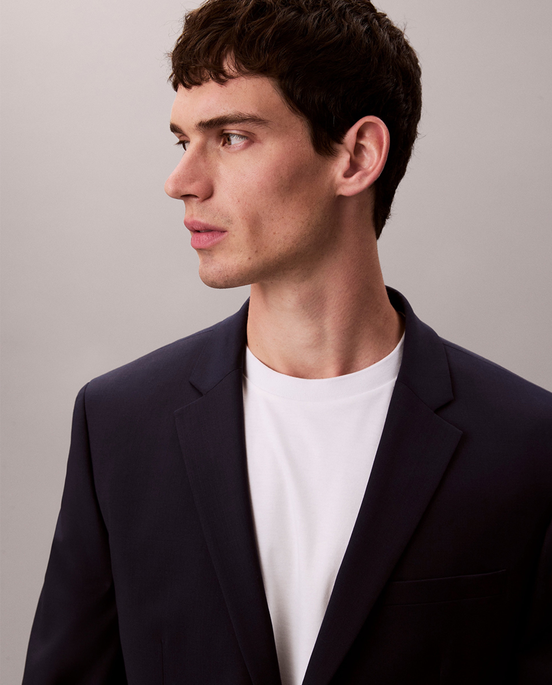 Casaco de Fato Slim Fit Azul-3