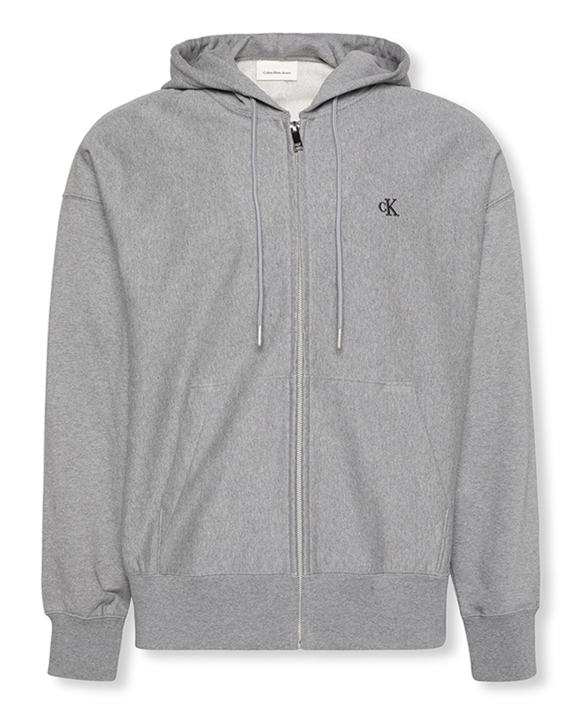 Sweatshirt com Fecho de Correr Cinzento-5