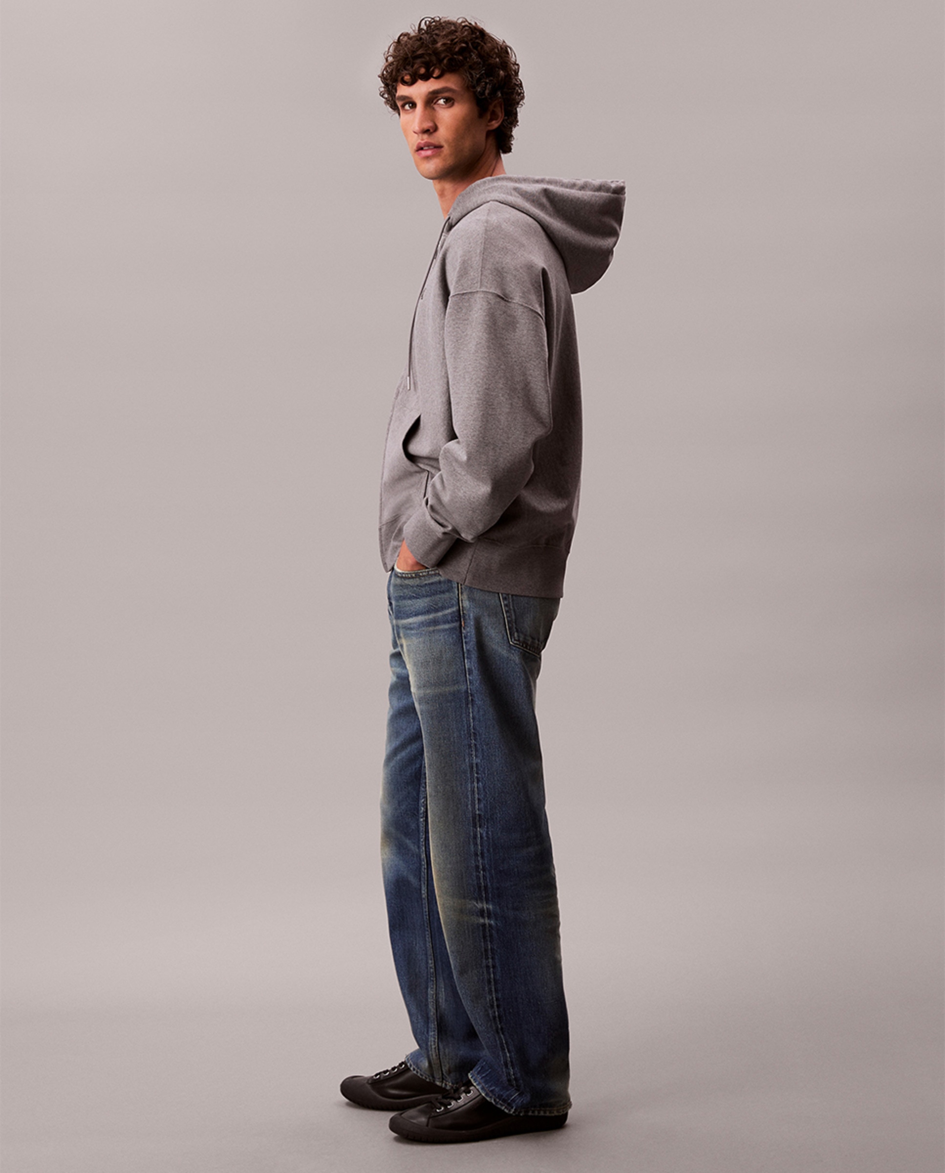 Sweatshirt com Fecho de Correr Cinzento-4