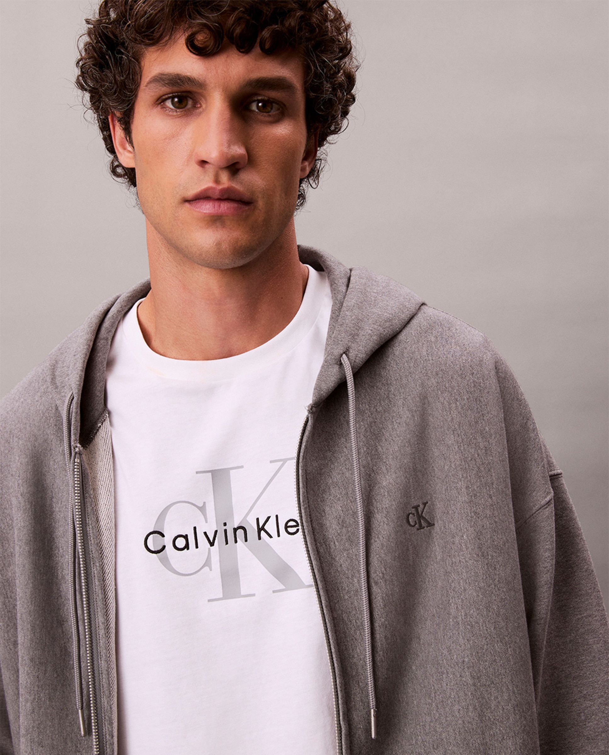 Sweatshirt com Fecho de Correr Cinzento-3
