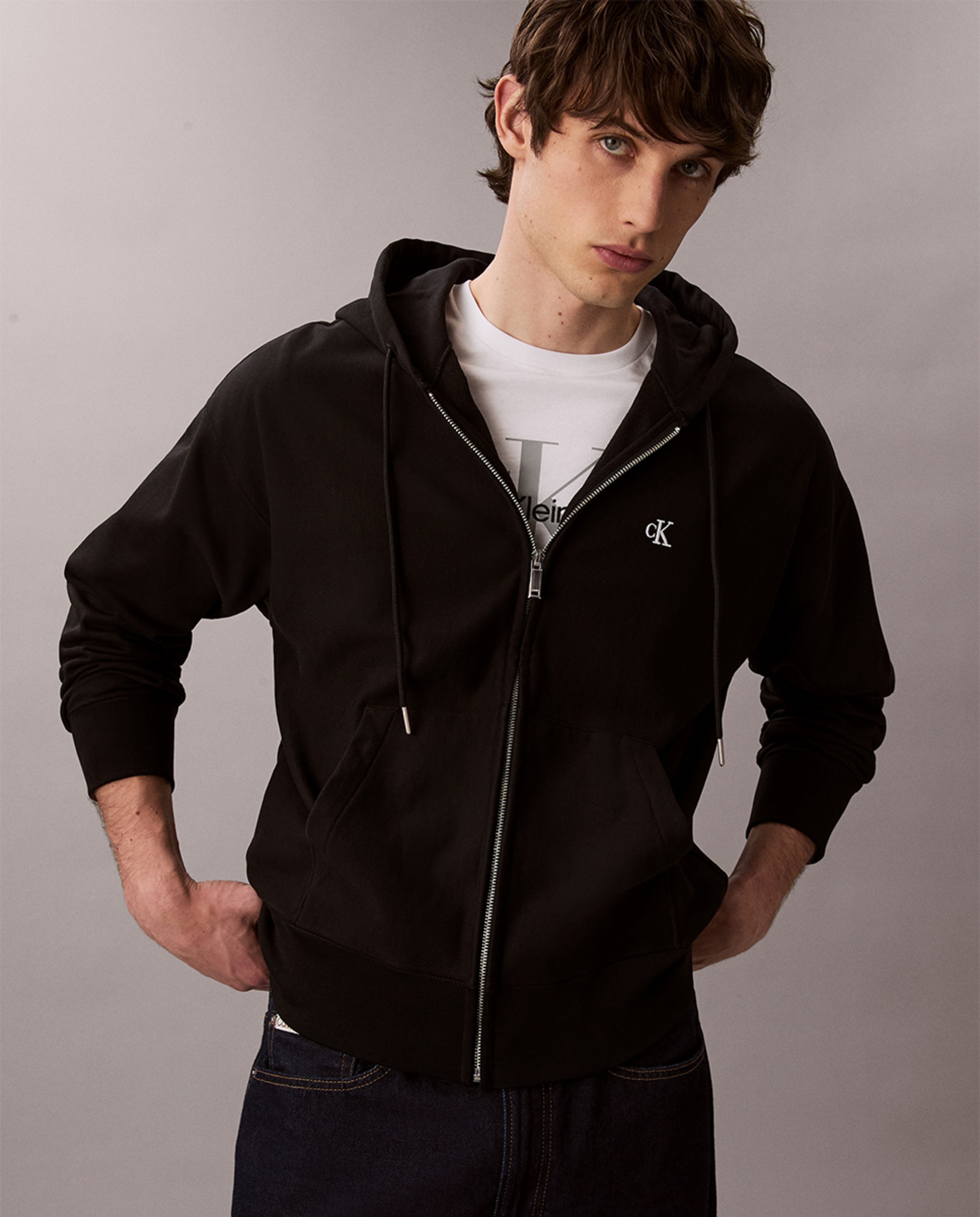 Sweatshirt com Fecho de Correr Preto-4