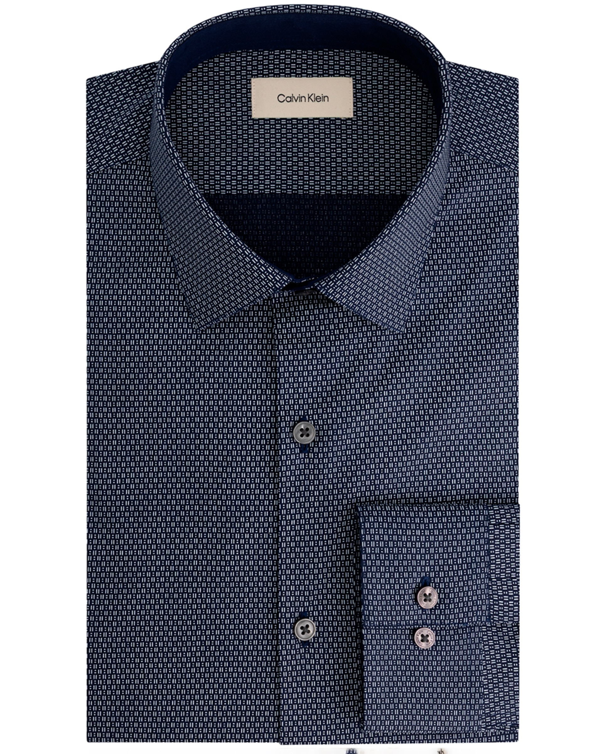 Camisa de Popelina Estampada Azul-1