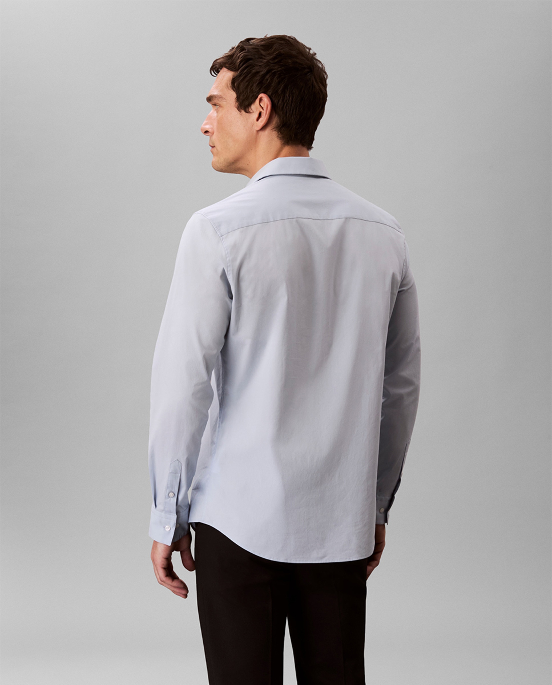 Camisa Lisa Slim Fit Azul-claro-2