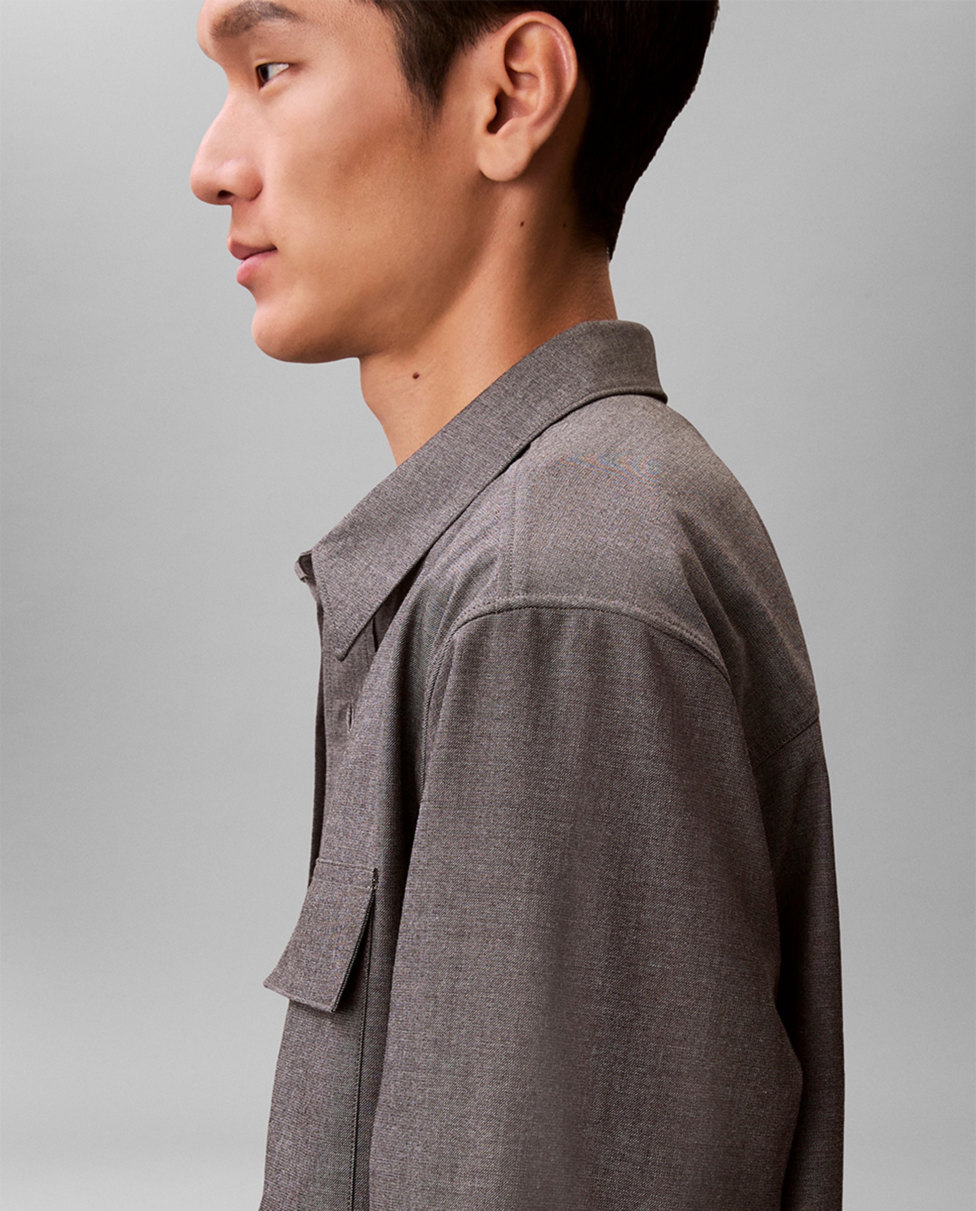 Camisa Casual com Logótipo Cinzento-escuro-5