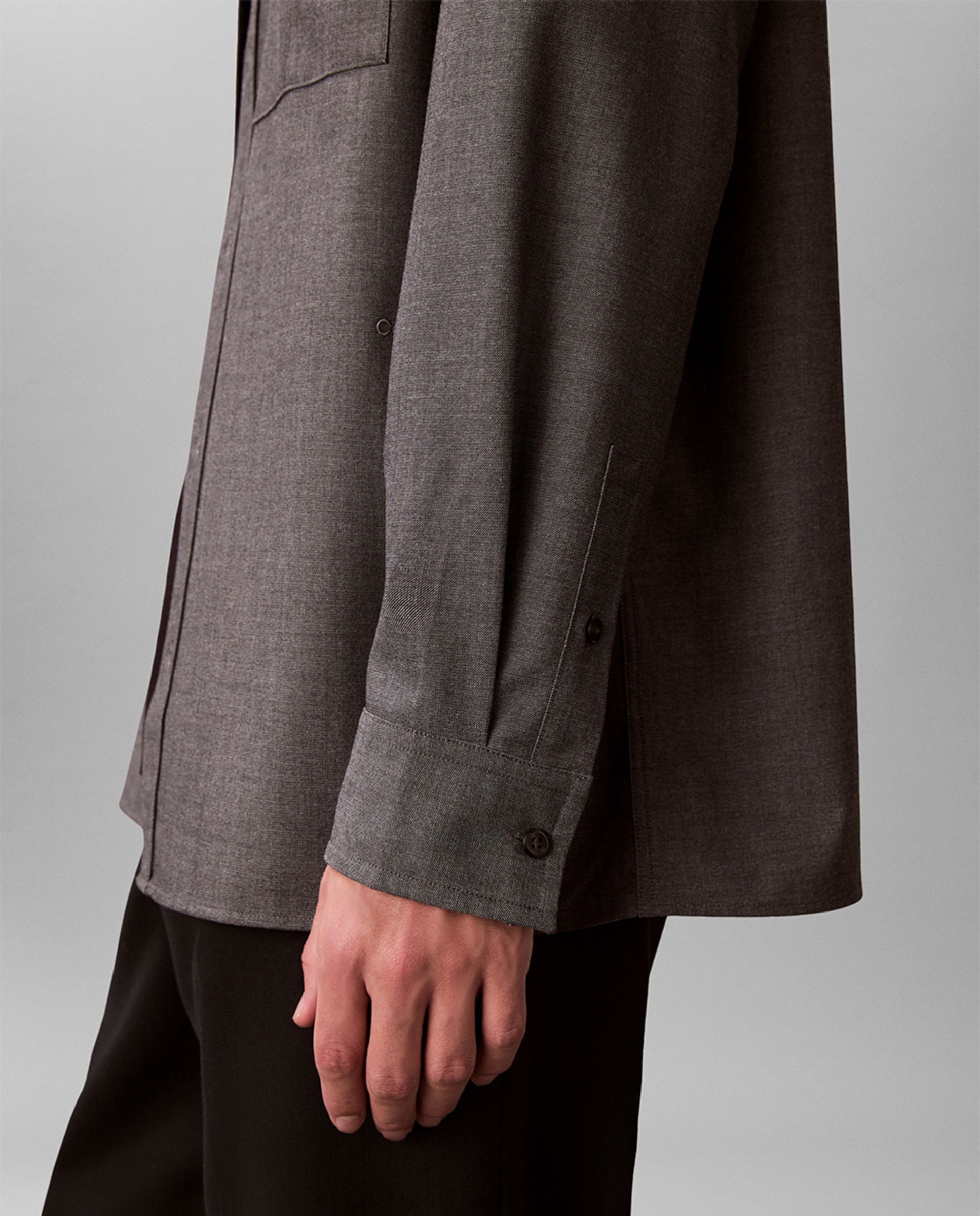 Camisa Casual com Logótipo Cinzento-escuro-4
