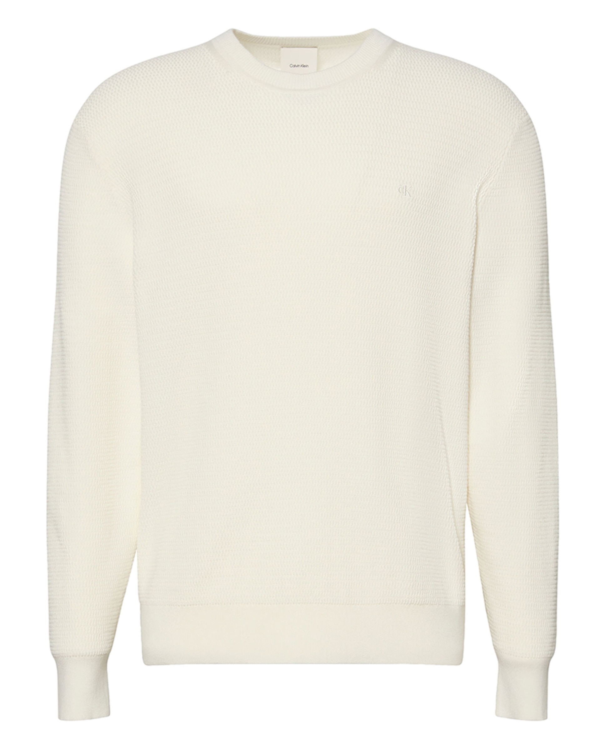 Camisola de Malha de Algodão com Estrutura Creme-7