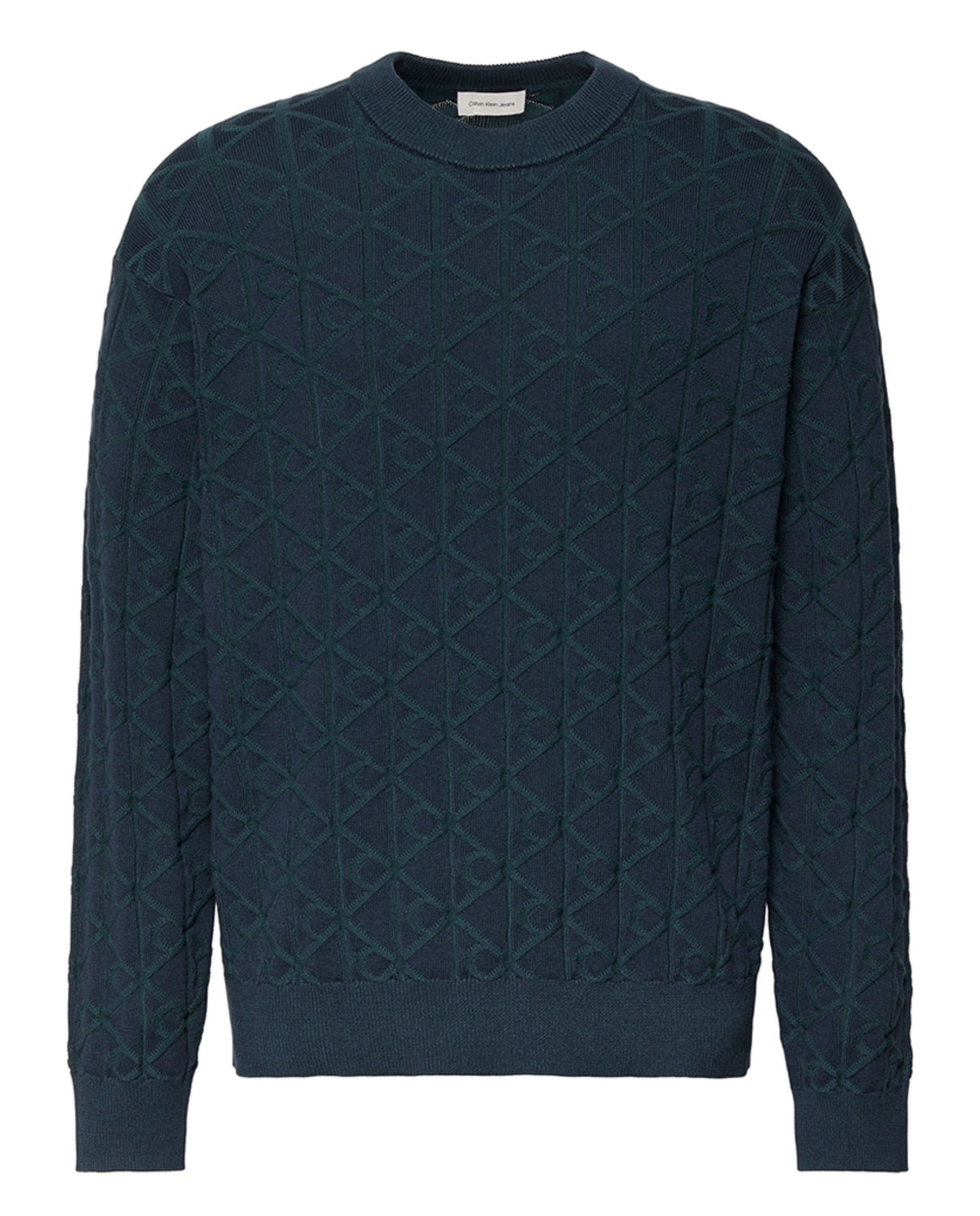 Camisola de Malha de Algodão com Logótipo Verde-escuro-5